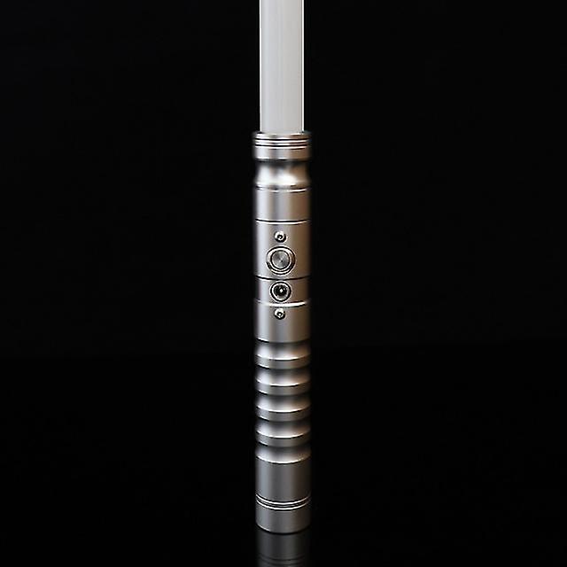 75 سنتيمتر السيف الضوئي RGB 7 ألوان تغيير مقبض معدني ليزر السيف الثقيلة مبارزة الصوت ضوء الاصطدام تلون تأثيري الدعائم