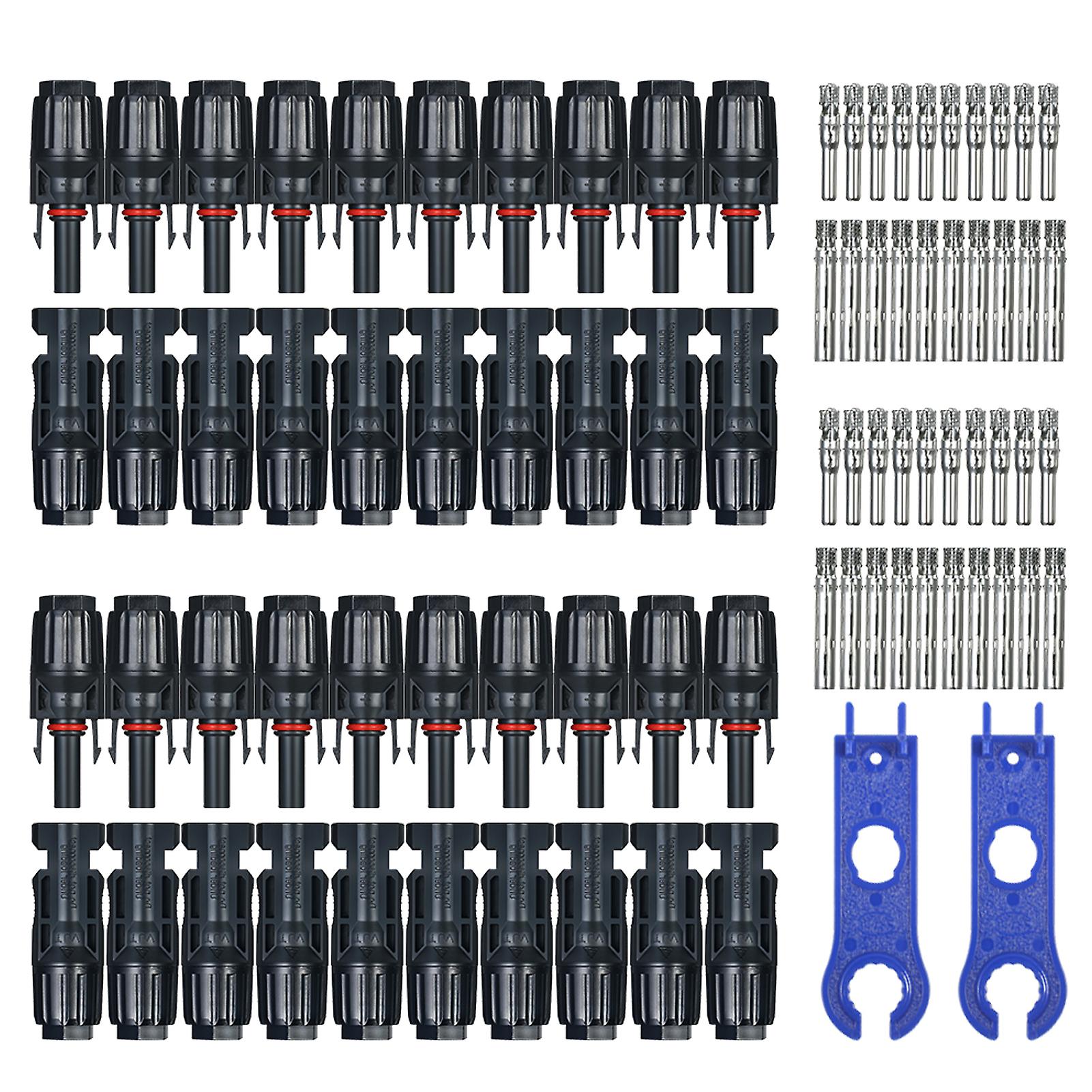 20 Pairs Male/female Solar Panel Cable Connectors