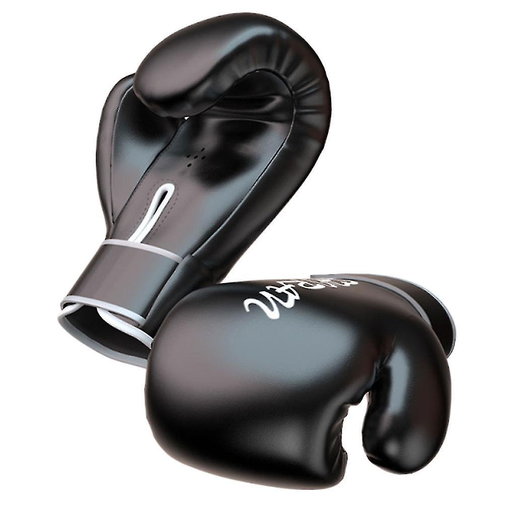 1 Pair Adult Boxing Gloves Pu Leather Thai Kick Boxing Training Sparring Gloves