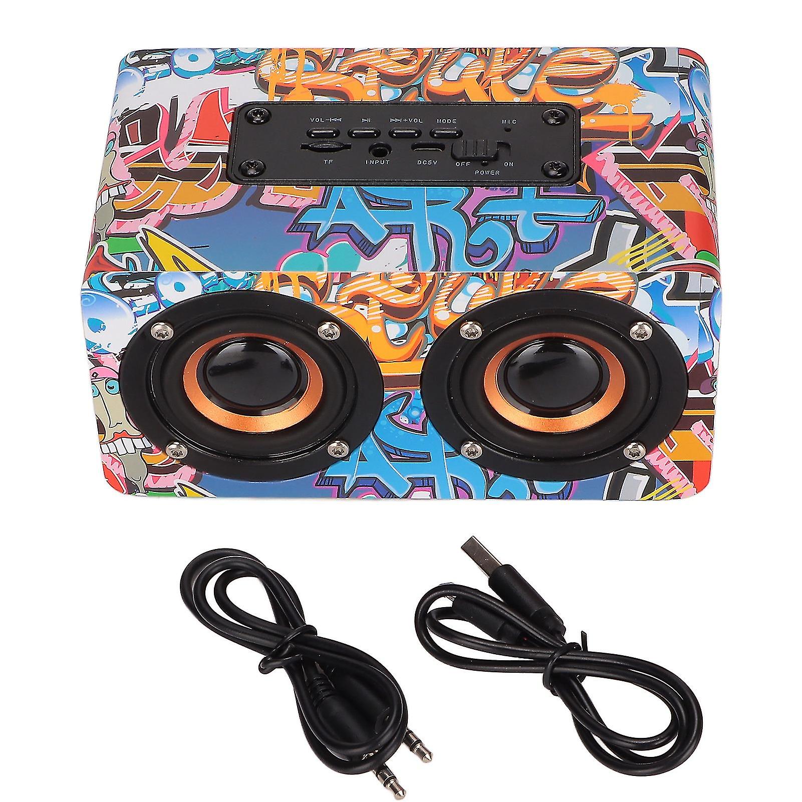 Colorful Bluetooth Speaker with Heavy Bass, USB Rechargeable, Memory Card & AUX Support