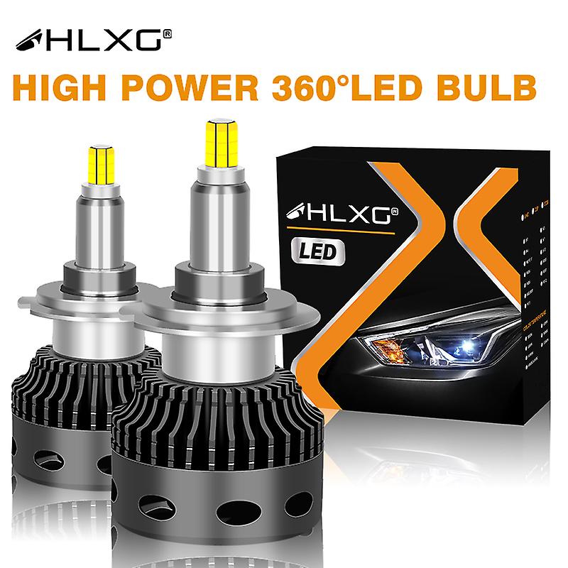 -h7 Led Canbus 360 H11 H1 H4 Car Headlight Bulbs 60000lm Hb3 Hb4 9012 9005 9006 D2s D4s Turbo Bi Led Projector Auto Fog Lamp Hlxg