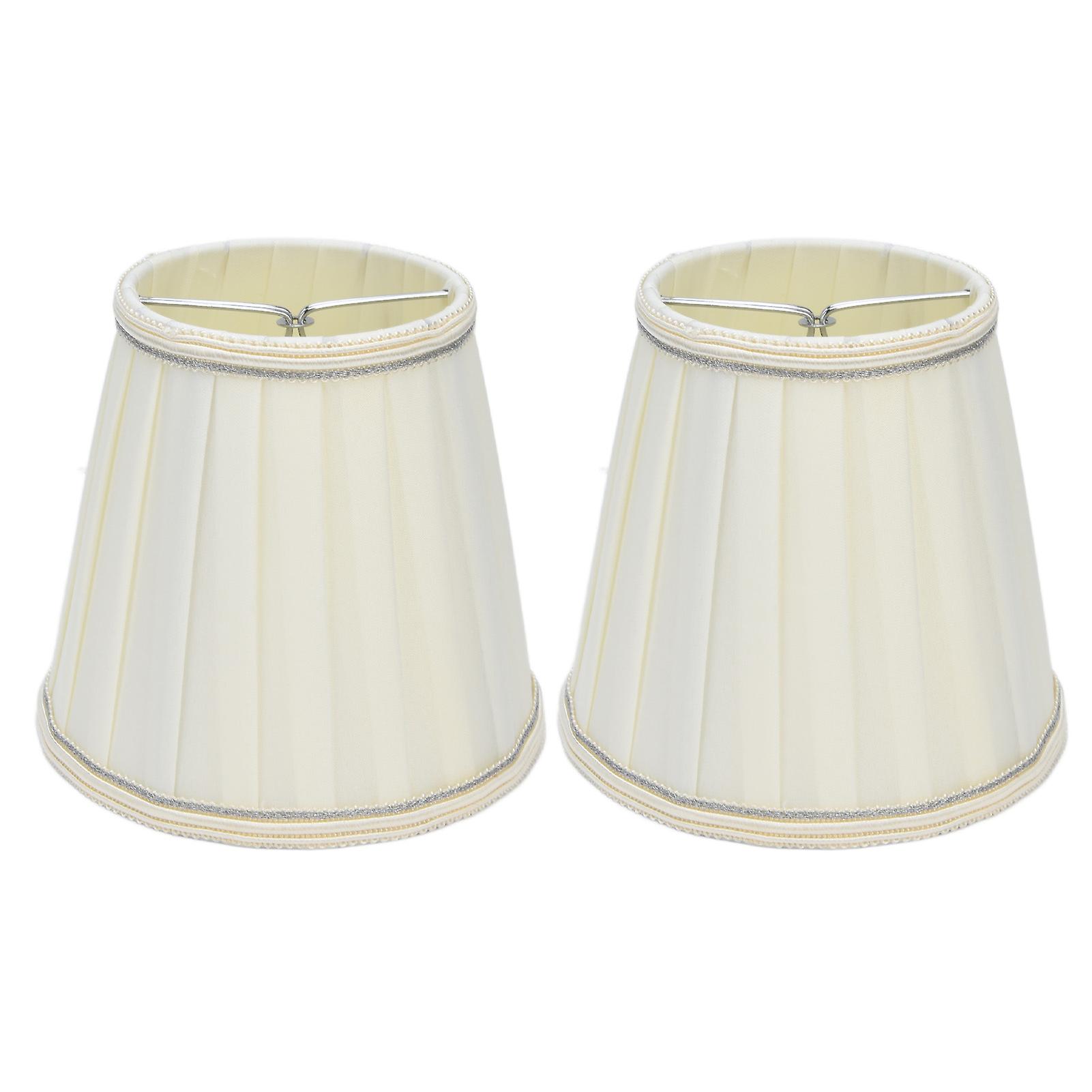 2 Pcs Double Small Lamp Shade Clip On Bulb Comfortable Material Barrel Fabric Lampshade for Table Chandelier Wall LampPX33 