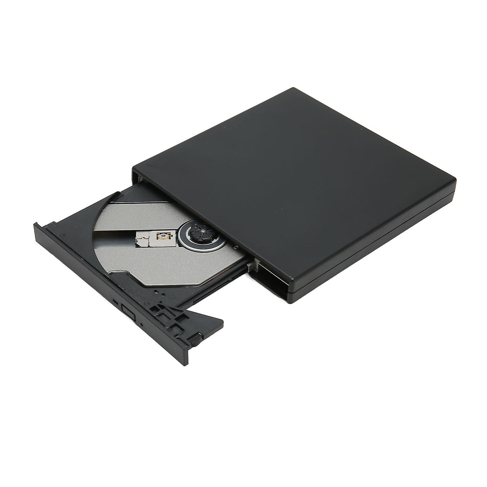 External DVD Drive USB 2.0 Widely Compatible Impact Resistant Low Noise DVD Burner for Laptop Desktop AIO 