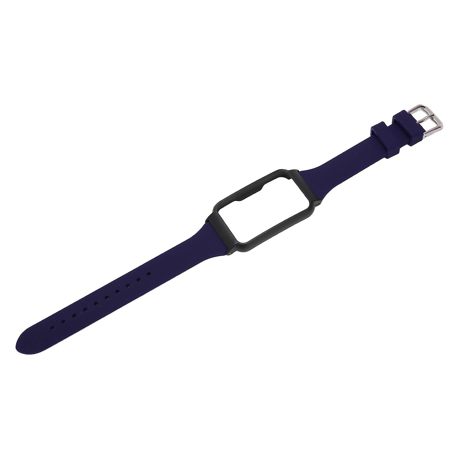 Silicone Replacement Watch Strap with Case for Free Blue Wristband