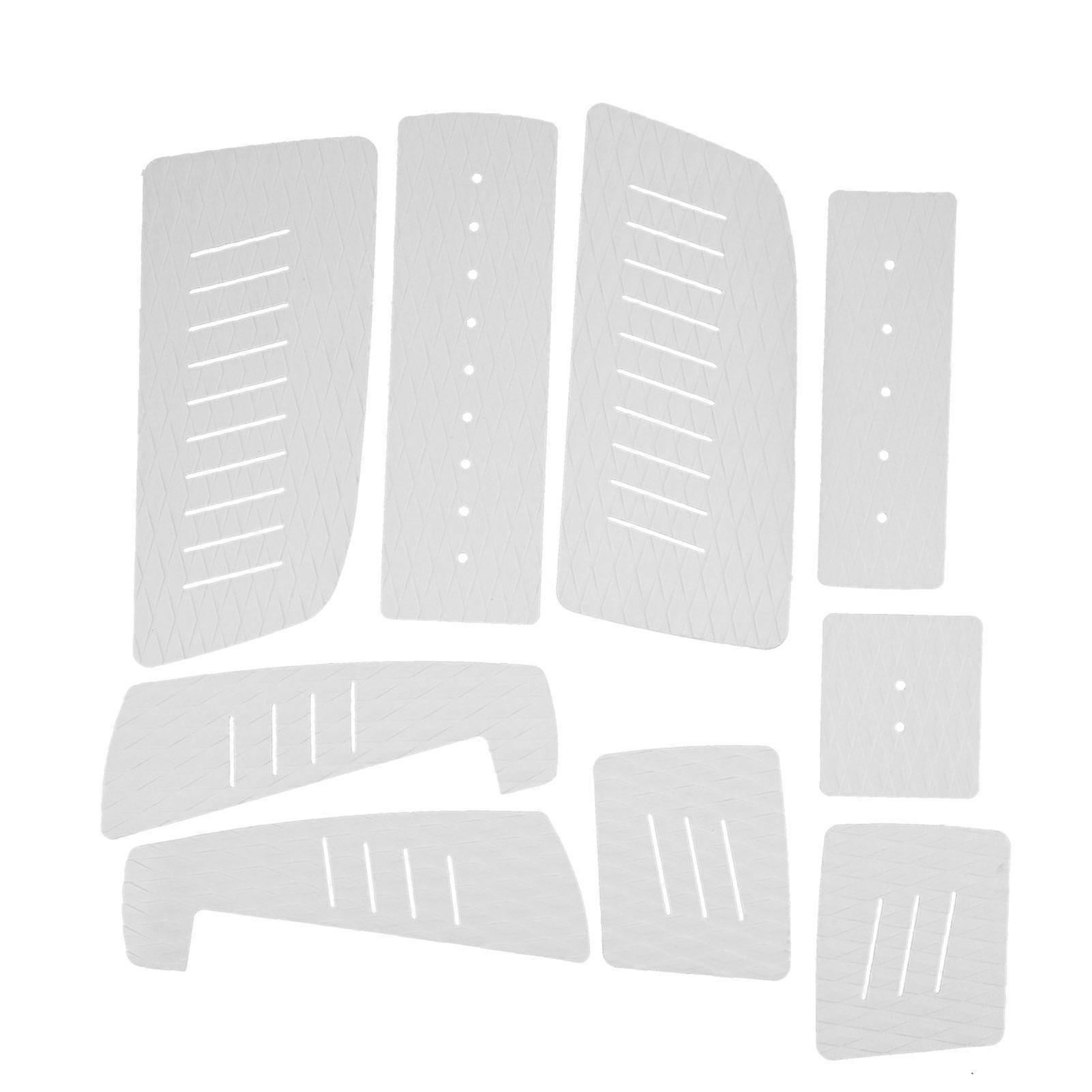 EVA Surf Non‑slip Mat Nonslip Surfboard Mat Surf Tail Pad Mat for Longboard Paddle Board(White )