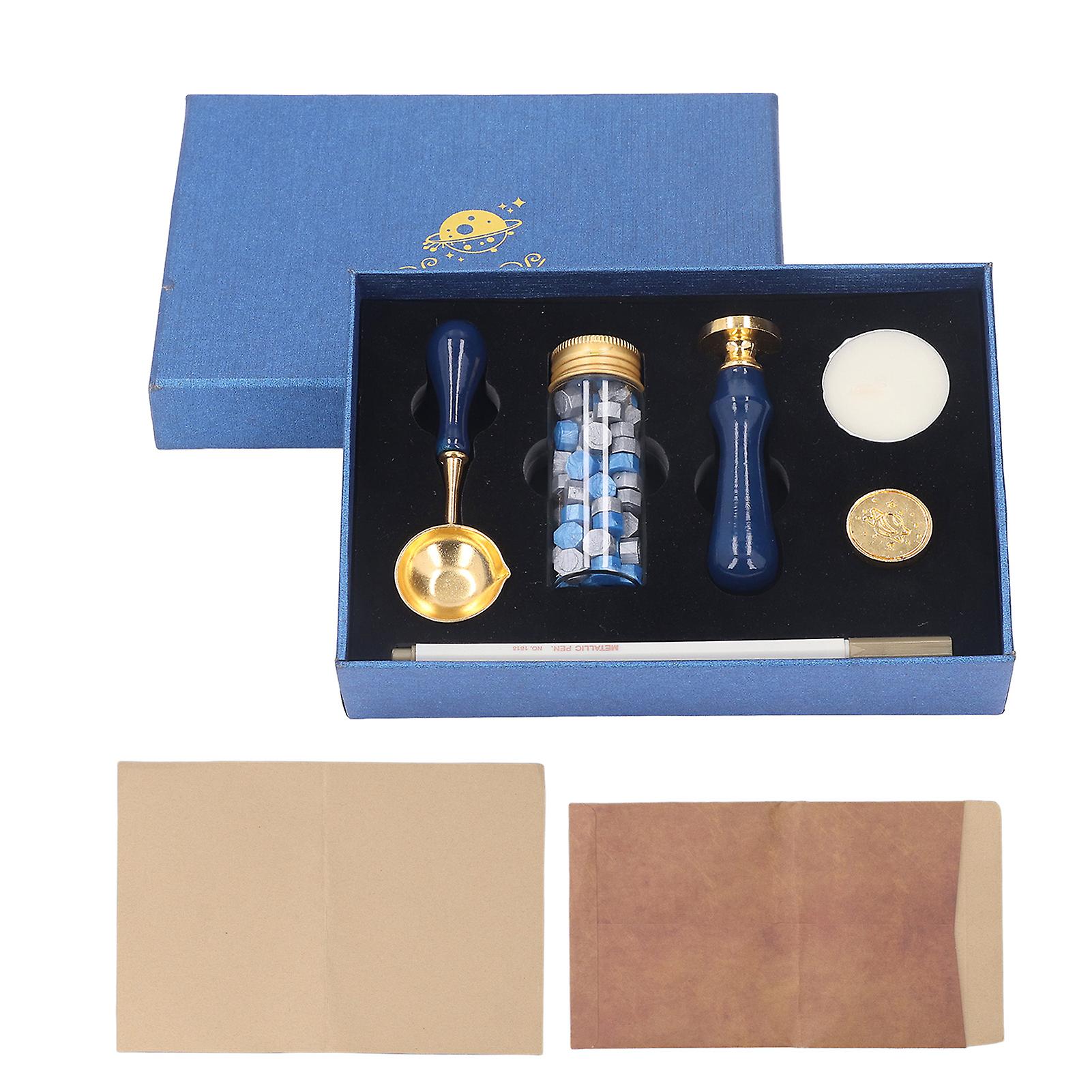 Dreamy Sealing Wax Stamp Kit: DIY Patterns with Wax Beads and Gift Box