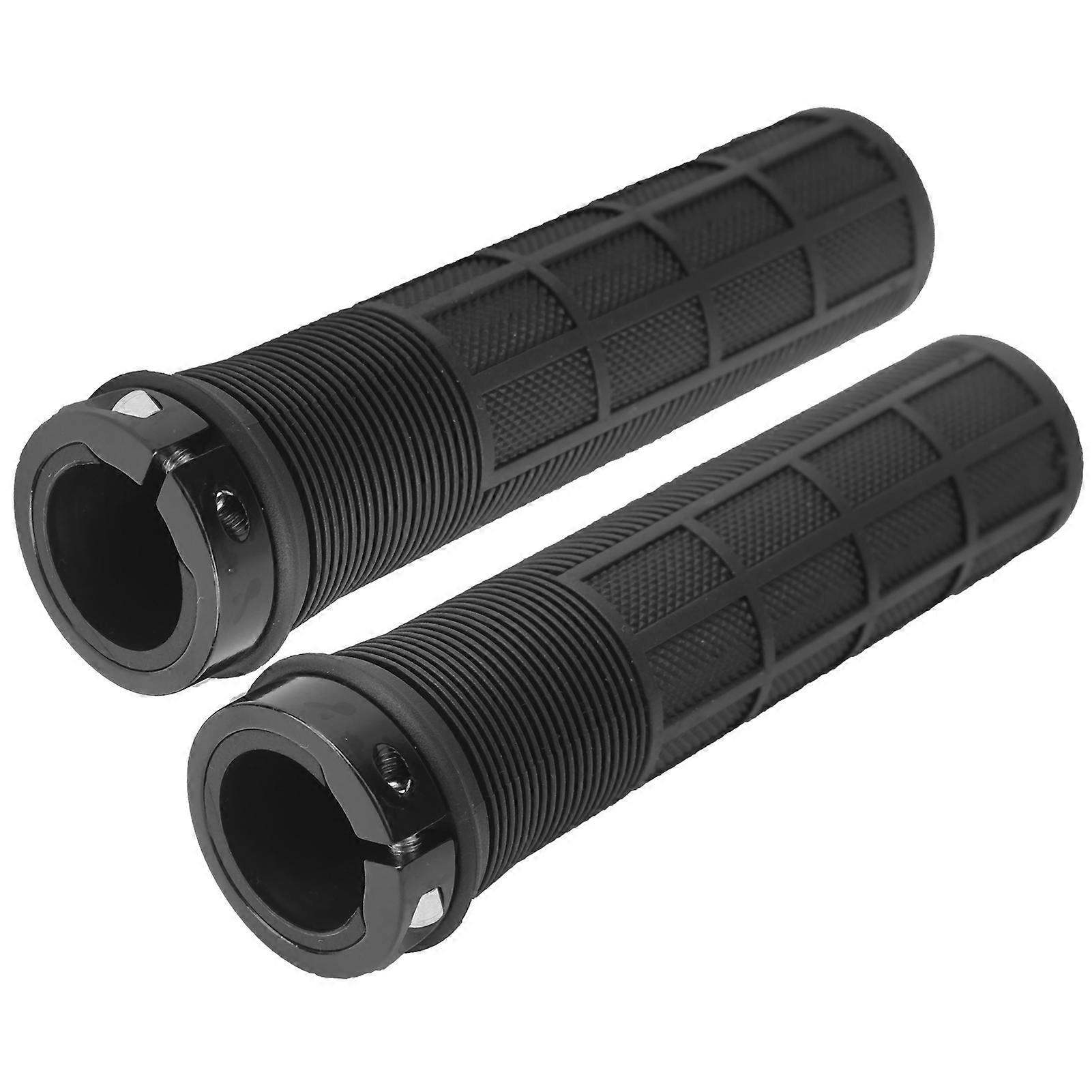 1 Pair Anti-Slip Mountain Bike Handlebar Grips Lock-On Riding Accessory