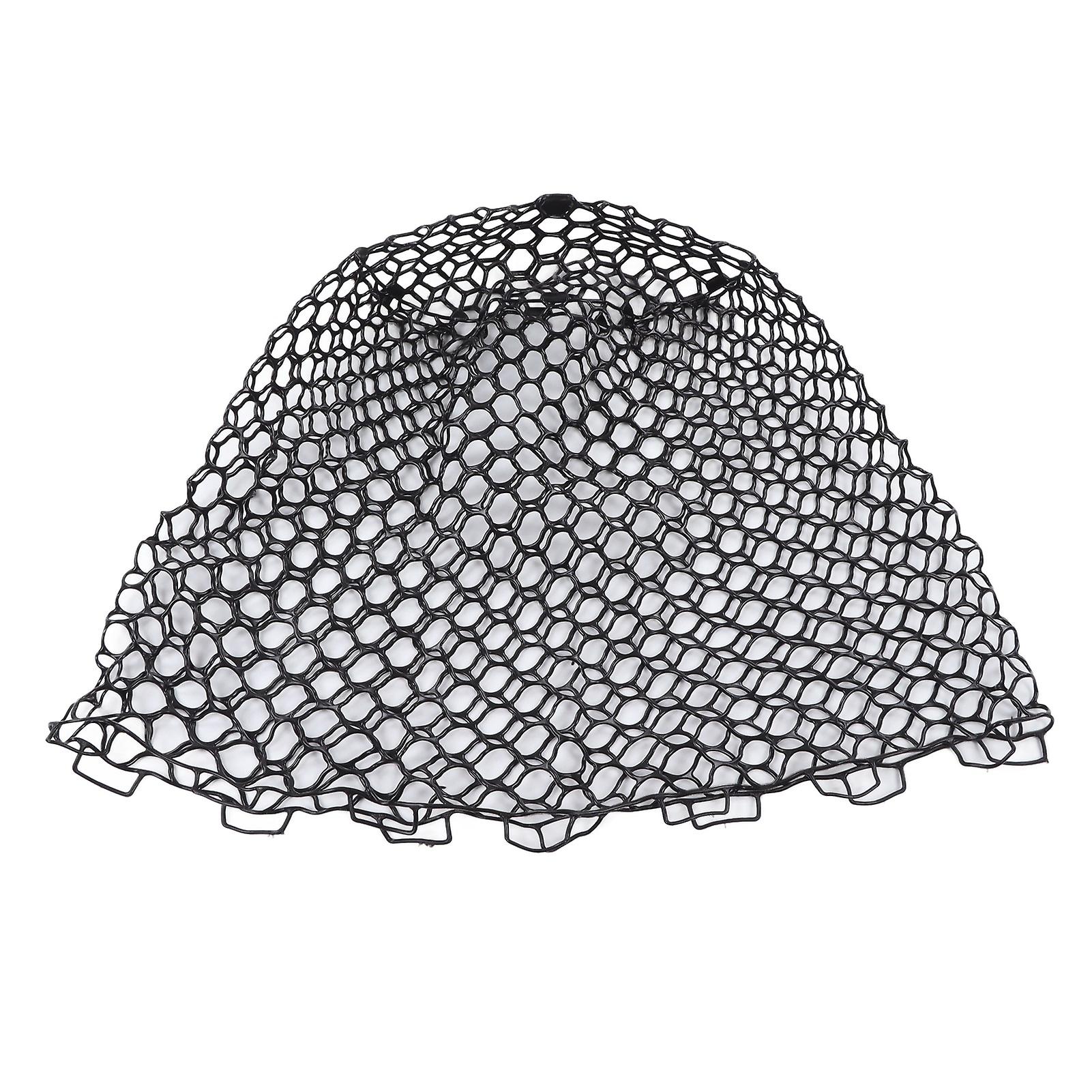 Rubber Replacement Fishing Net Deepened Soft Flexible Rubber Fishing Landing Mesh for Angler Black