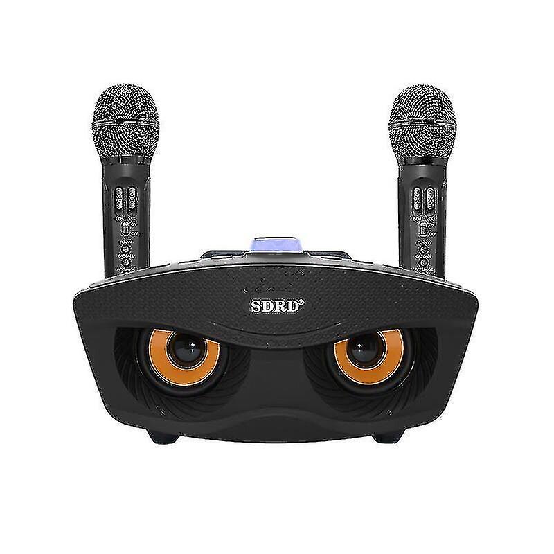 Sångmaskin Integrerad Hemljud- och videouppsättning Trådlös Bluetooth-mikrofonhögtalare (2 mikroph
