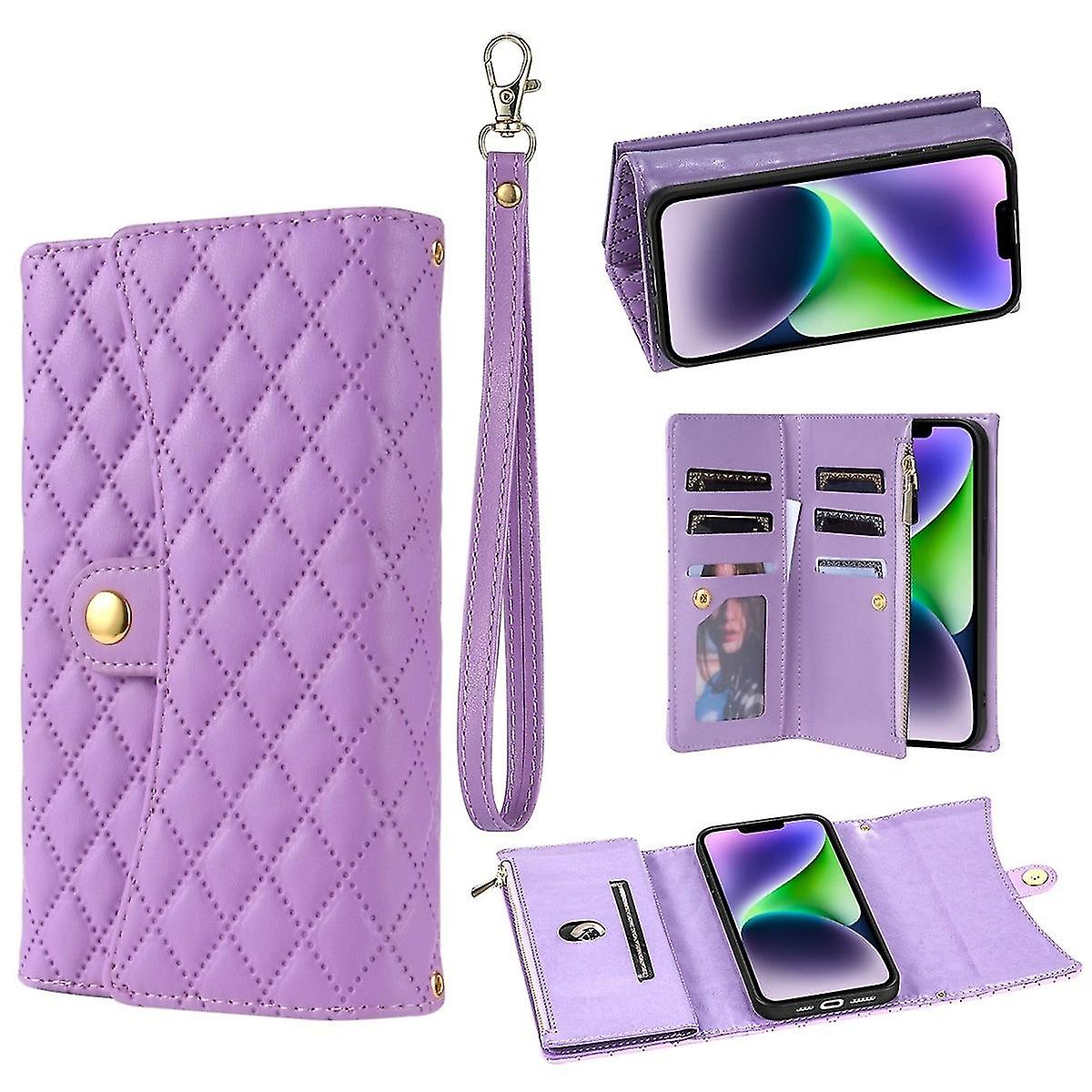 Zipper Multi-Card Leather Case For iPhone 13