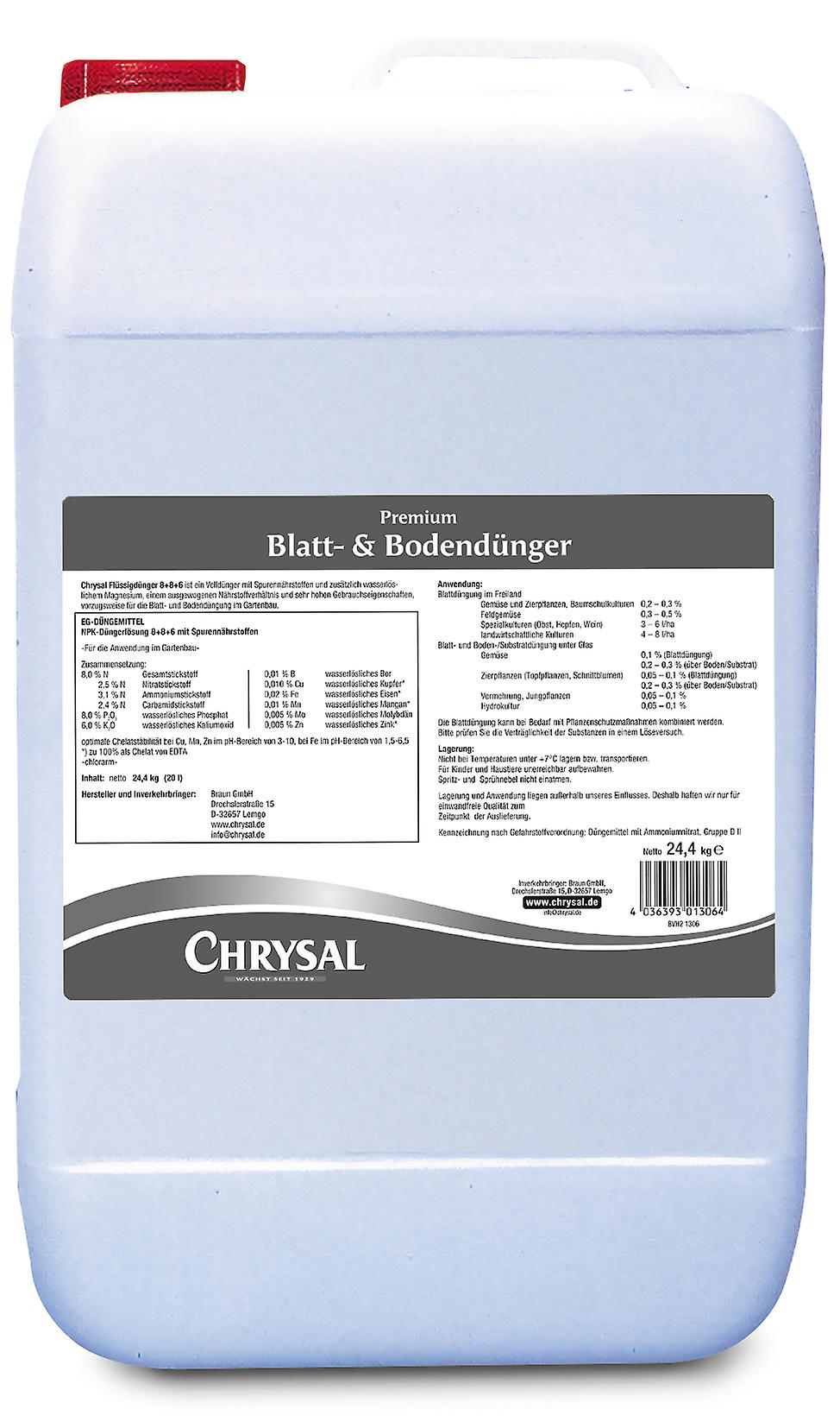 CHRYSAL Premium Foliar & Soil Fertiliser, 20 litres