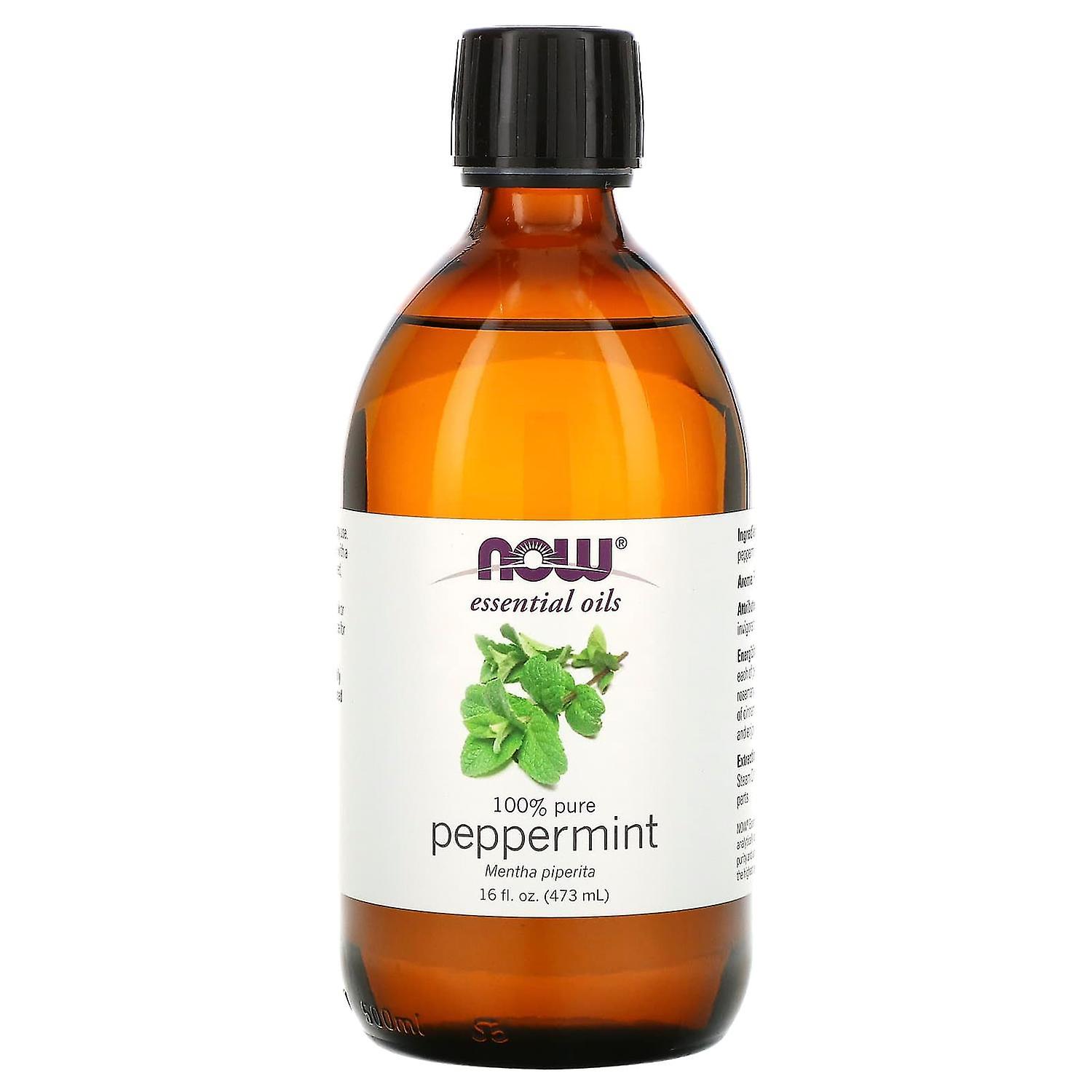 NOW Foods， 精油，100% 纯薄荷，16 液量盎司（473 毫升）