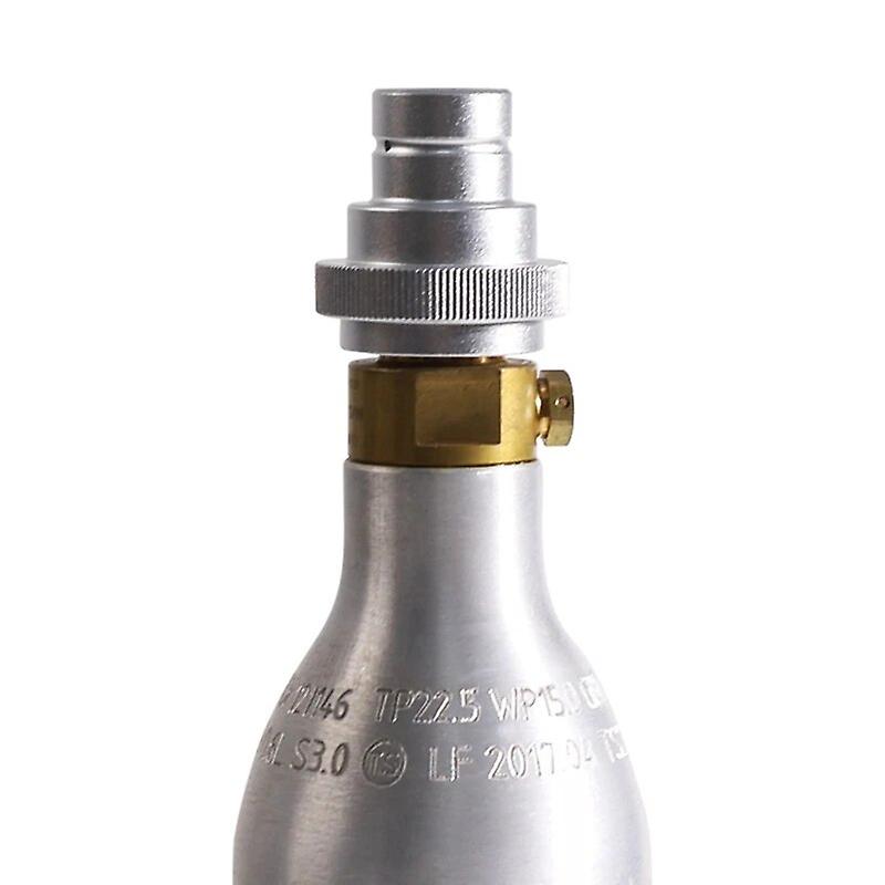 AD-Quick Adapter For CO2 Soda Water Sparkler DUO, Tank Canister Conversion For Soda Stream Soda Machine Silver~4185