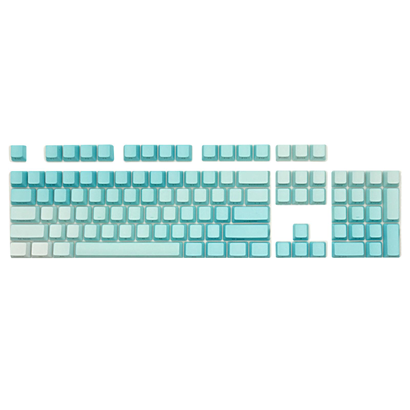 104 Keys Key Caps OEM Profile Ergonomic Wear Resistant Oil-proof Dirt-resistant Replacement PBT Gradient Rainbow Mechanical Keyboard Gaming Keycaps