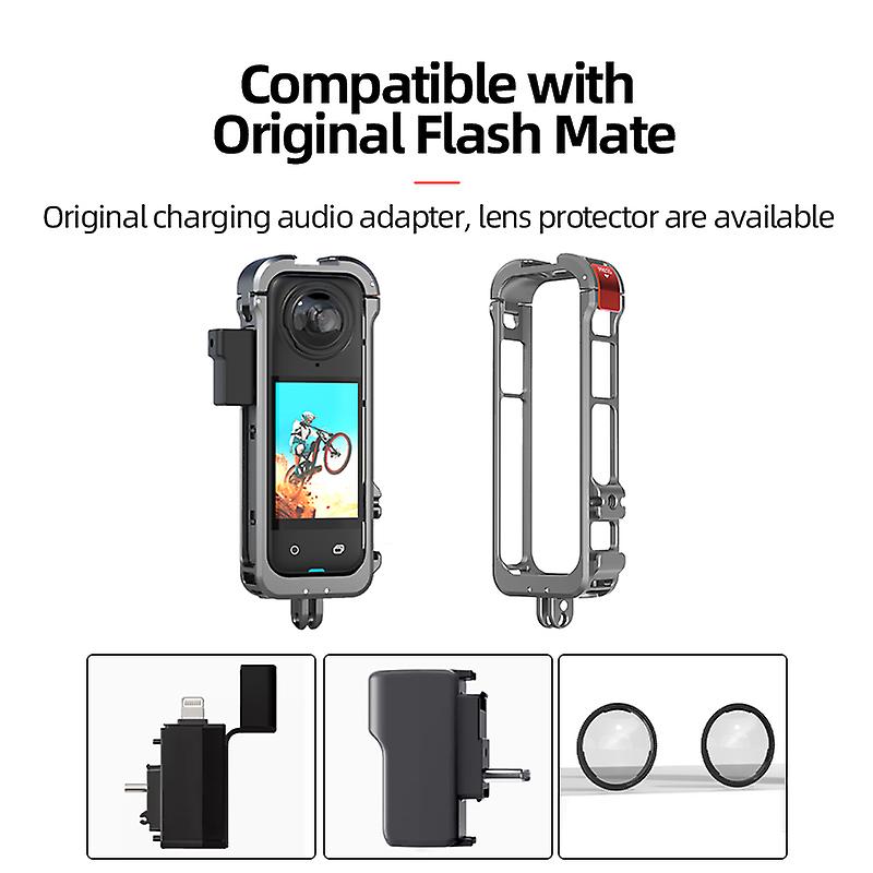 Outdoor Vlog Shooting Camera Metal Protective Bezel for Insta360 X4 Camera