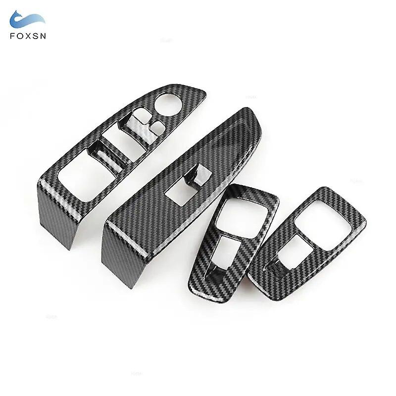 For Bmw 7 Series G11 G12 2016 - 2021 Carbon Texture Window Glass Lift Switch Buttons Control Panel Frame Cover Protective Trim