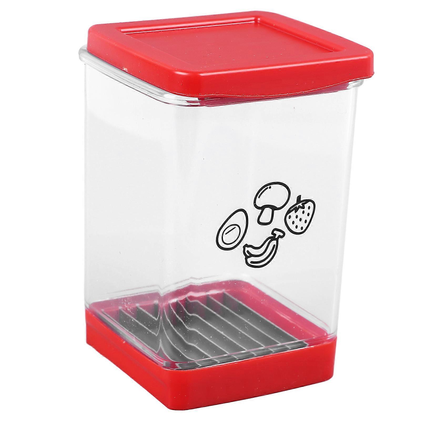 Household Multifunctional Kitchen Vegetable and Fruit Slicer Efficient Cutting Tool with Push Board Durable Material Transparent Container Re