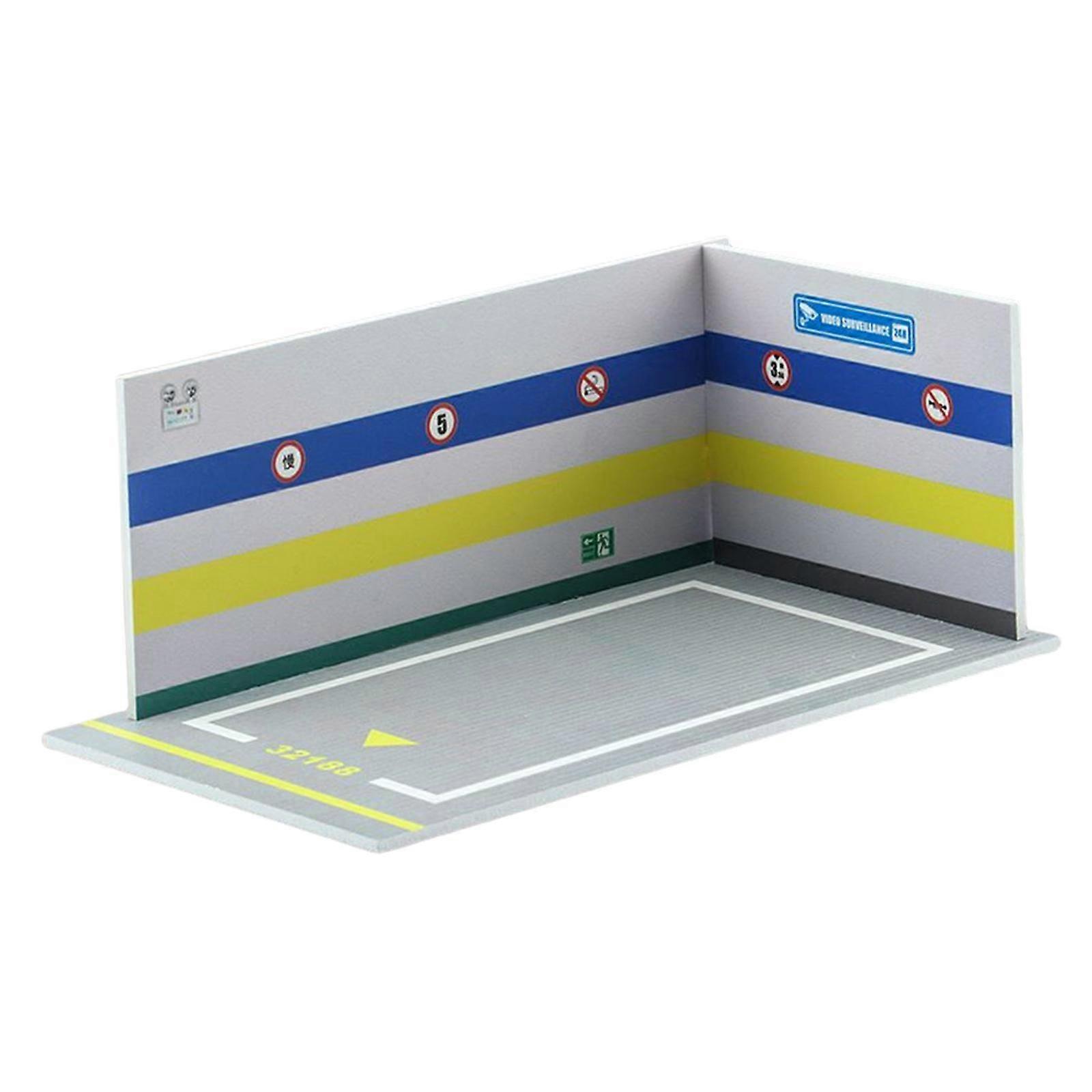 1/32 Scale Diecast Car Garage Display Stand,Thick PVC Mini Car Garage Scene for Car Parking Space