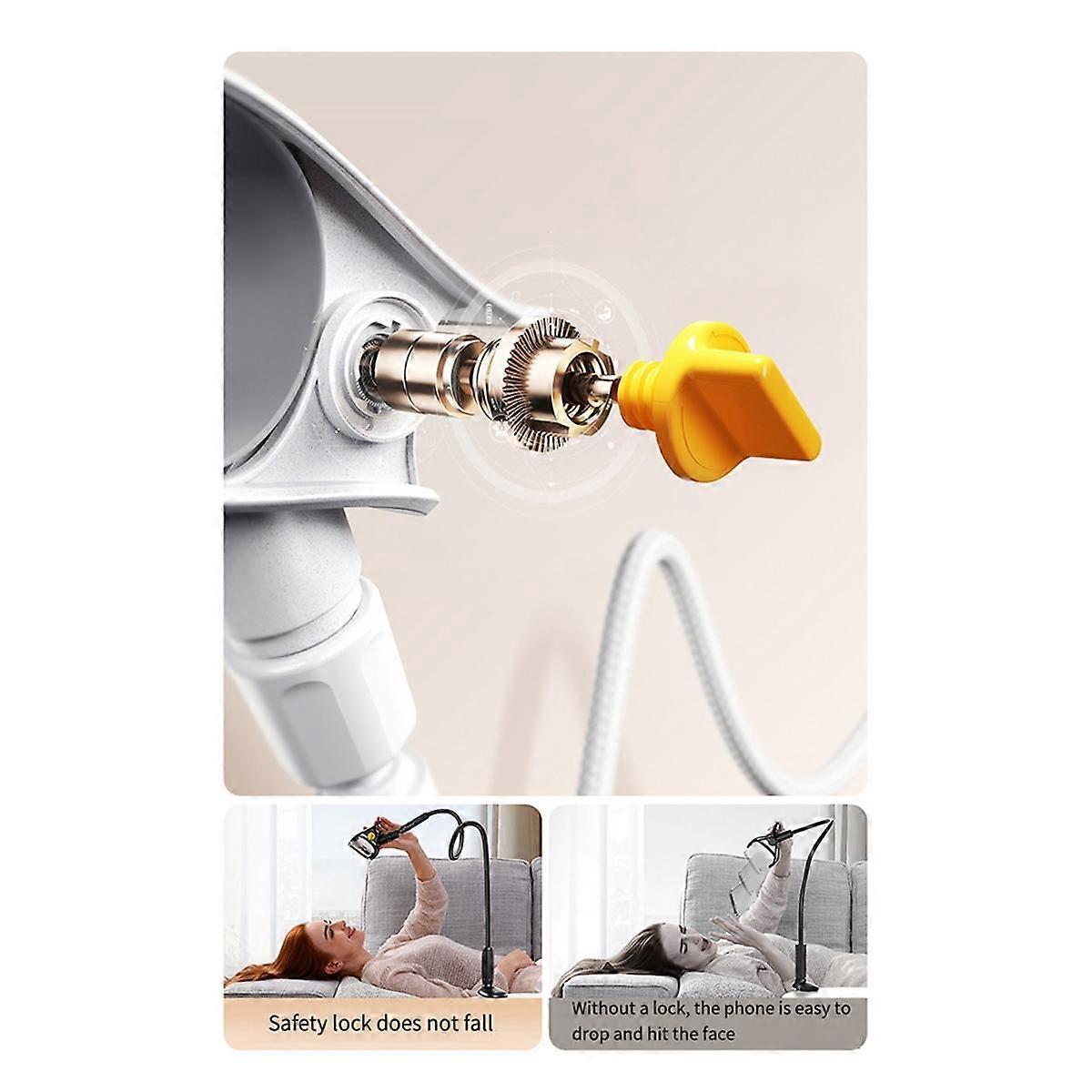 Support de téléphone portable rotatif réglable de bureau de chevet Support universel de téléphone portable pour dortoir Support de téléphone en direct, A