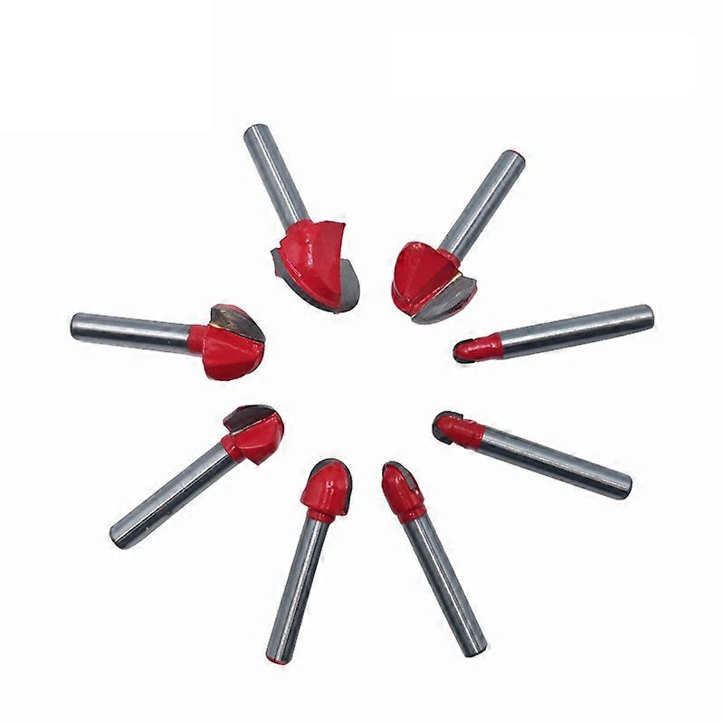 6PCSWood Round Bottom Router Bits, Router Bits 1/4 Shank1/4"-1"