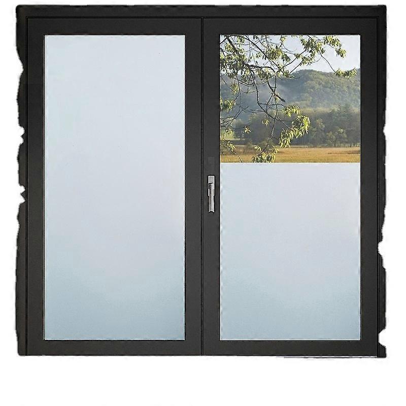 Frosted glass window privacy film with two tools, electrostatic adsorption film for sun protection privacy protection (17.5 x 78 inches)pure