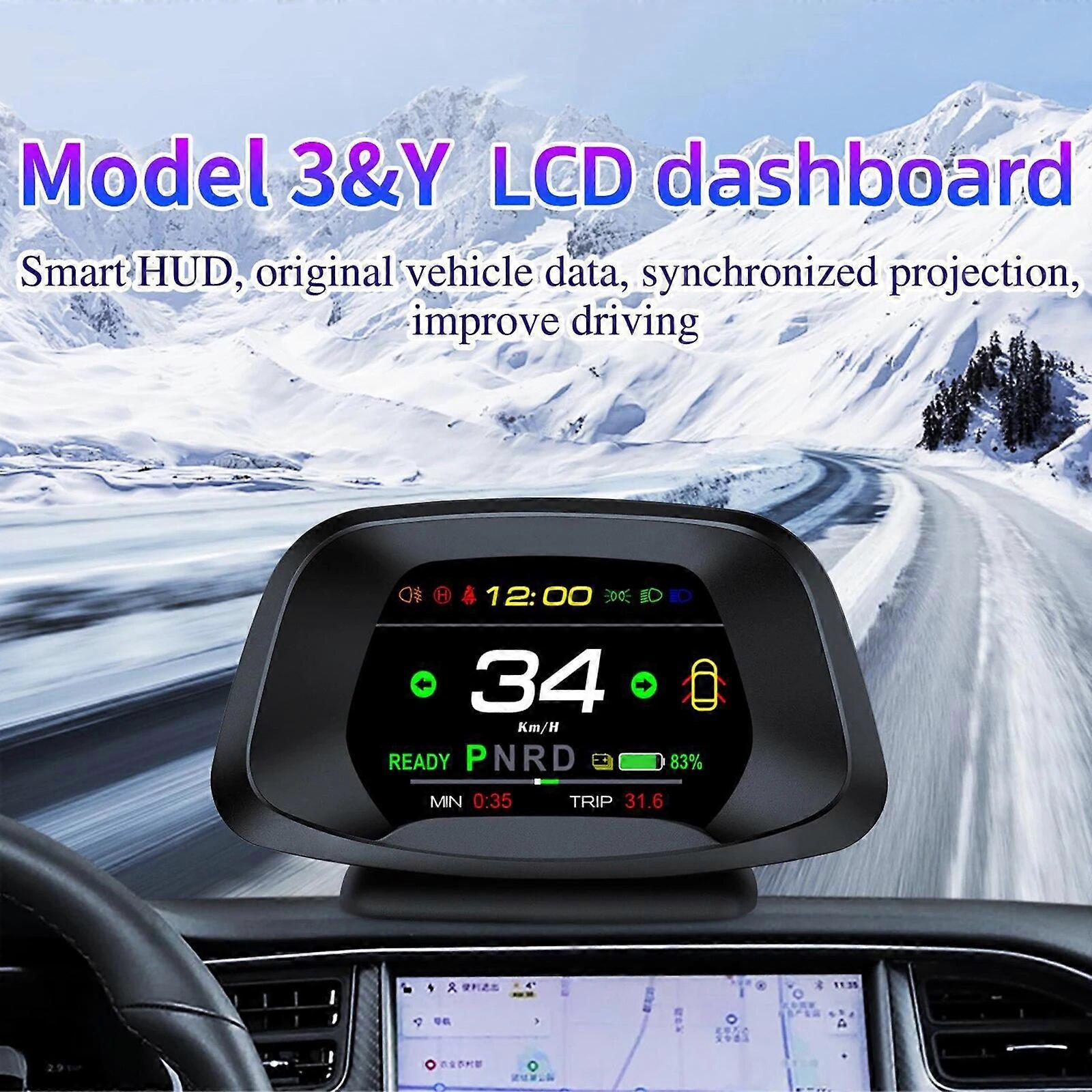 4 tommers head~up Display Bil LCD Dashbord Kjøretøy LCD-instrument For Tesla Model 3 Model Y 2019 og utover Kjøretøymodell FN9U3190