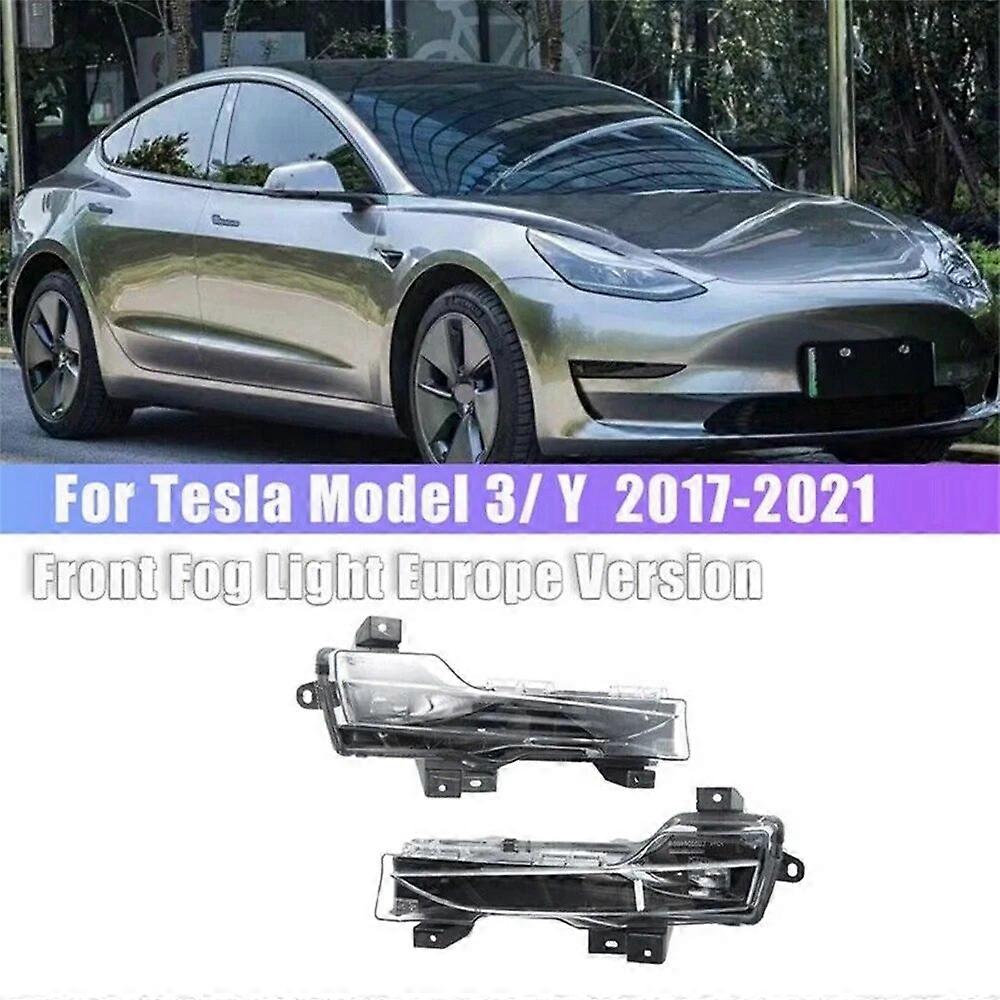 2017~2023 For Tesla Model 3/Y Car Front Fog Light LED DRL Driving Lamp Europe Version No Amber Left&Right FN9U3113