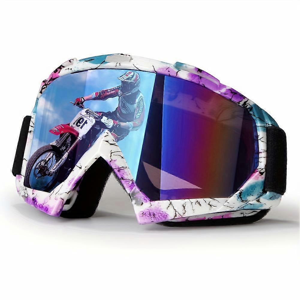 Dirt Bike Goggles, Motorcycle Goggles ATV Goggles Riding Goggles Ski Goggles Windproof Glasses Racing Goggles High quality TPU frame One-piece molded
