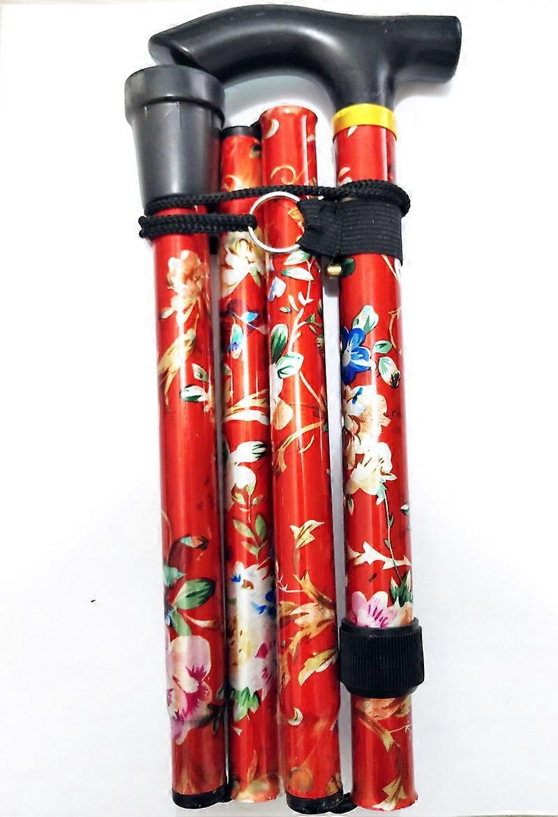 Aluminiumlegering Trekking Pole Folding Teleskopisk Lätt Fem-sektions Stick Längdskidåkning Vandring Utomhus Kryckor