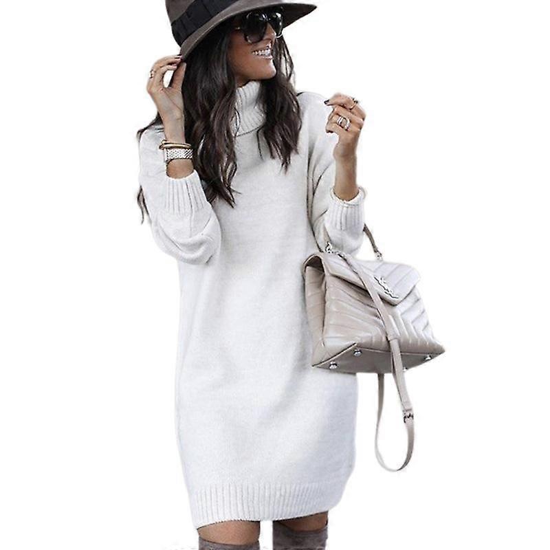 Damen Langes Pullover Golfkleid