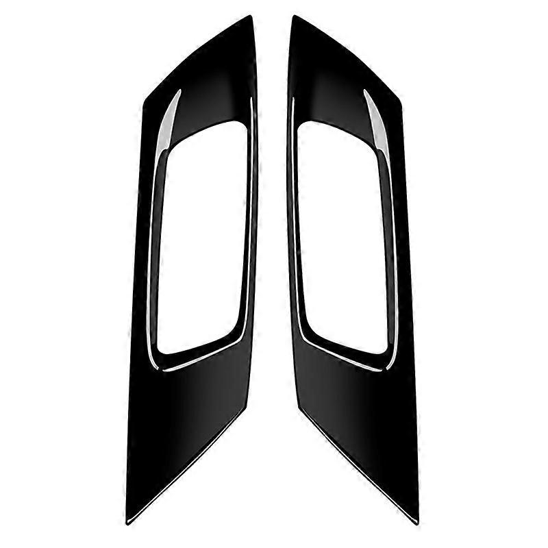Car Inner Handle Armrest Frame Car Door Bowl Decoration Cover for Alpha 30 Series 2015-2017 Black R