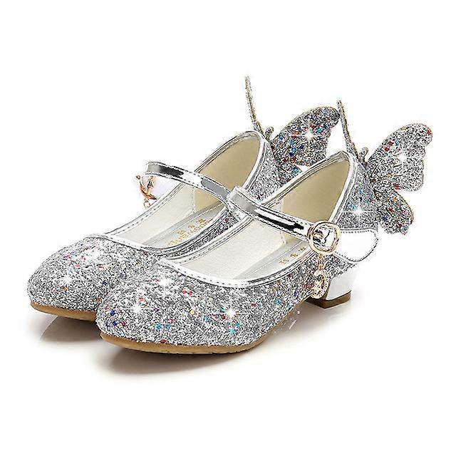 Meisjes Prinses Schoenen Pailletten Bevroren Prinses Feest Hoge