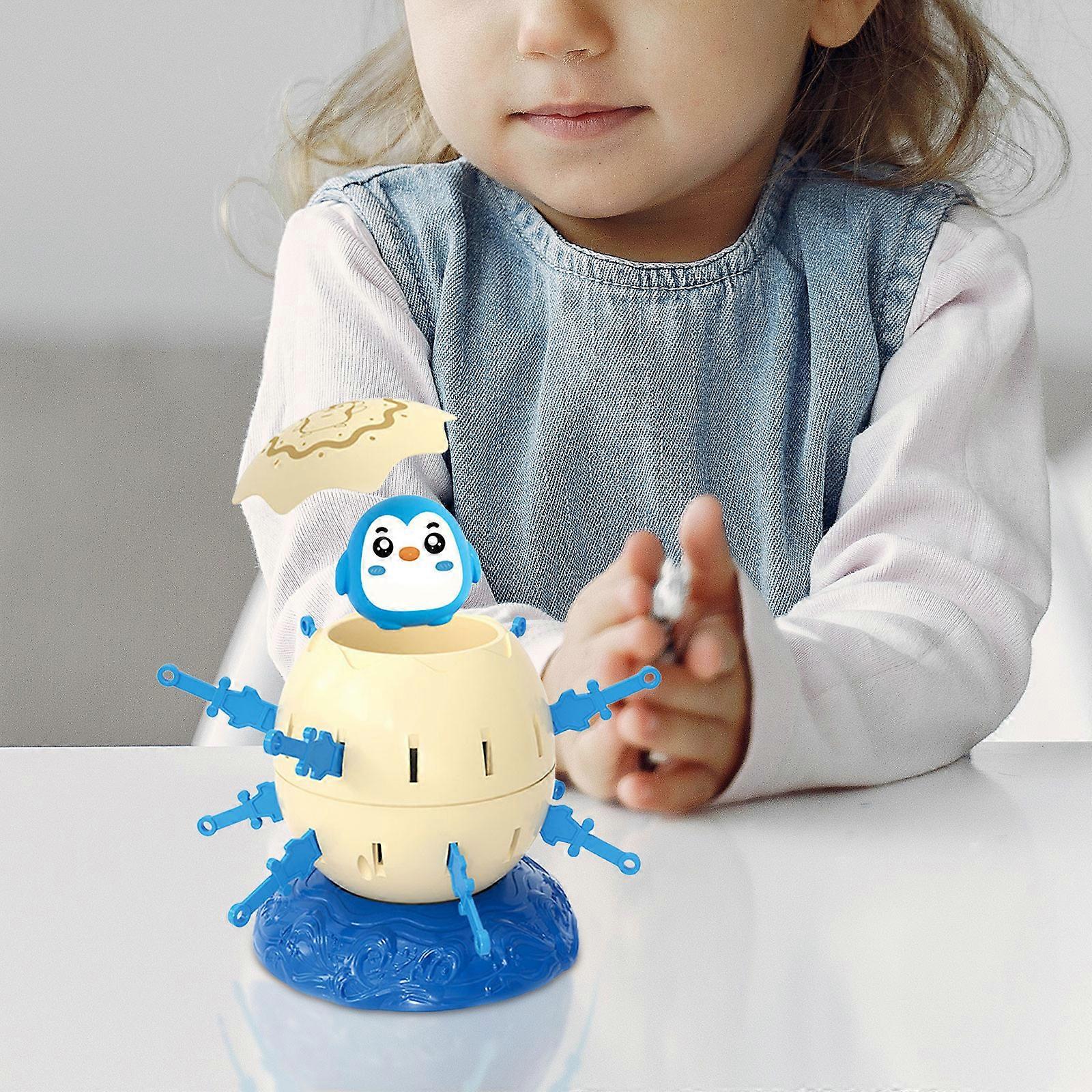 Mini Children's Board Game Pirate Barrel Insert Sword Penguin Party Skills Parent-child Interactive Game Pirate Desktop Toy Party Activity Comp Blue