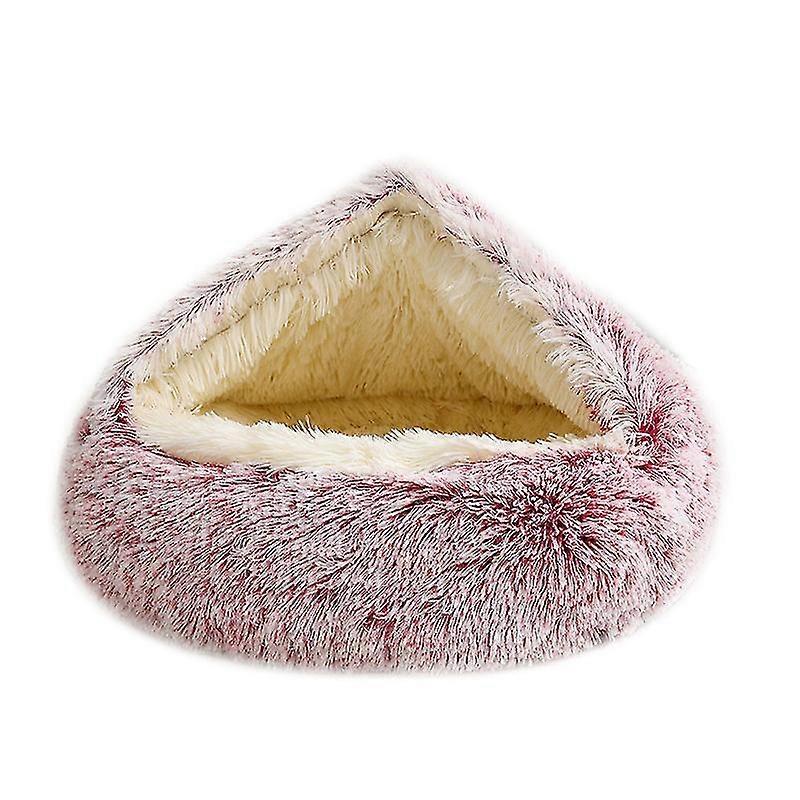 Cat Bed Round Plush Fluffy Cat Bed Pet Tent Cave Bed