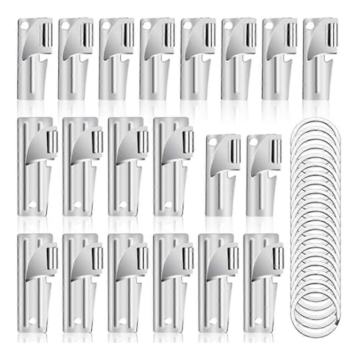 P38 and P51 Can Openers with Key Rings, Stainless Steel Manual Camping Can Opener,Portable Can Open