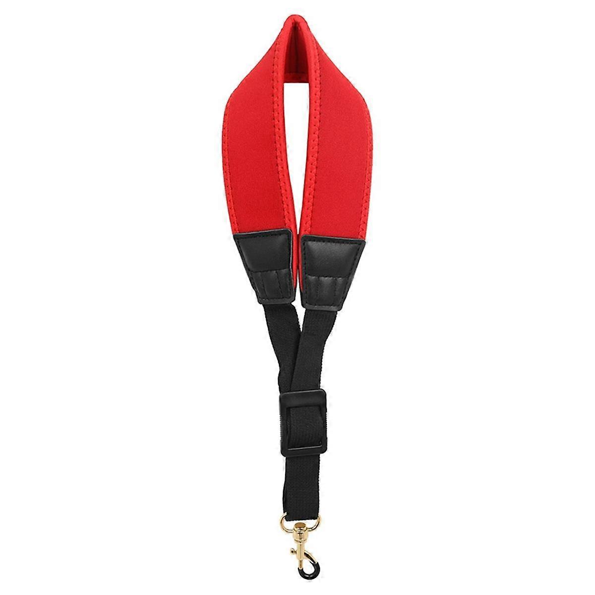 Saxophone Strap Adjustable Single Shoulder Neck Strap Playing Labor-Saving Shoulder Strap,Red
