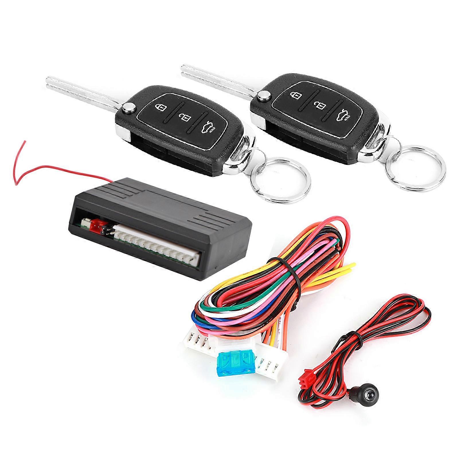 Car Security System 3 Buttons Keyless Central Lock Keyless Entry System Kit