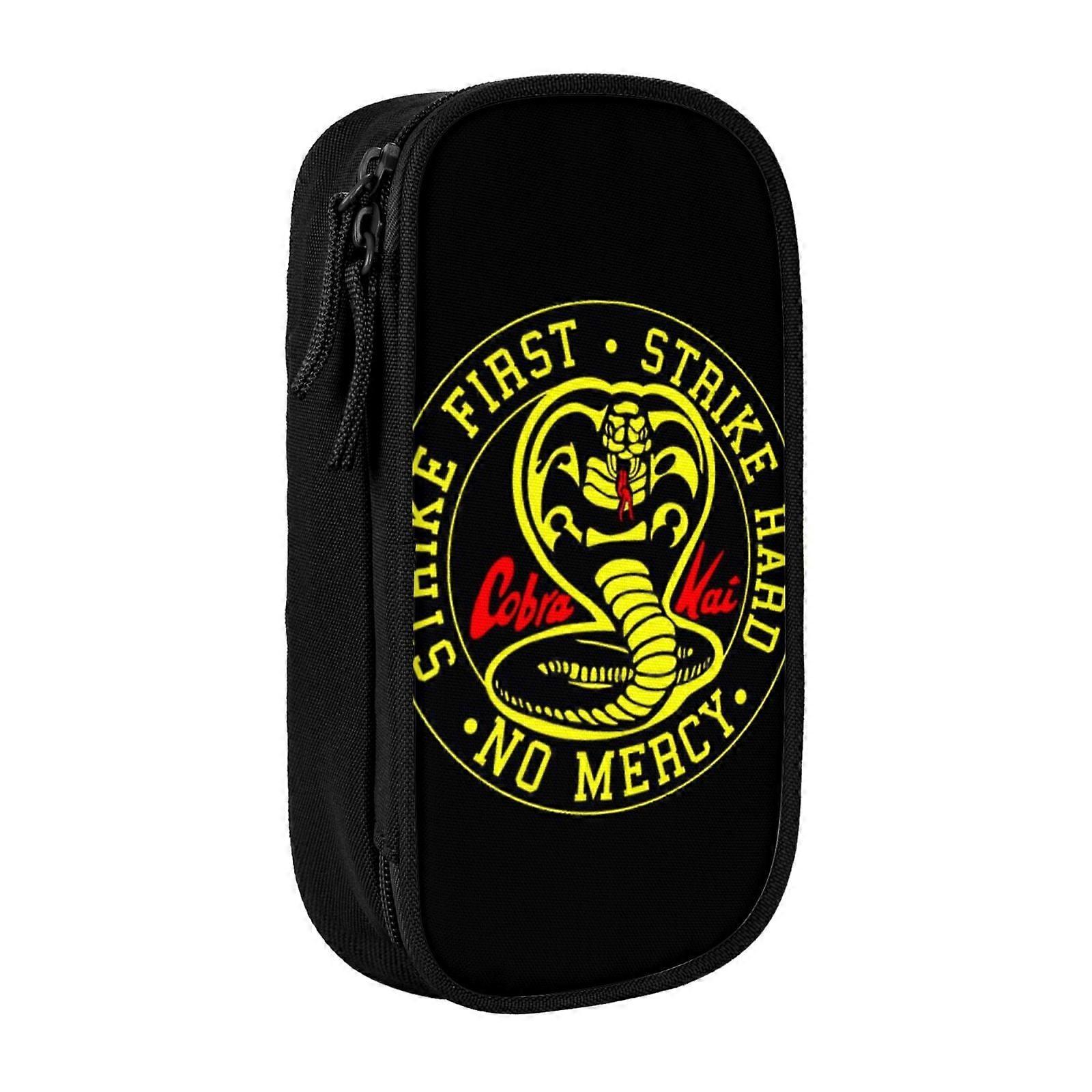 Cobra Kai Pencilcase Μεγάλης Χωρητικότητας Pencil Case Double Zipper Stationery Bag με Διαμερίσματα για Αγόρι Girljfijfi928