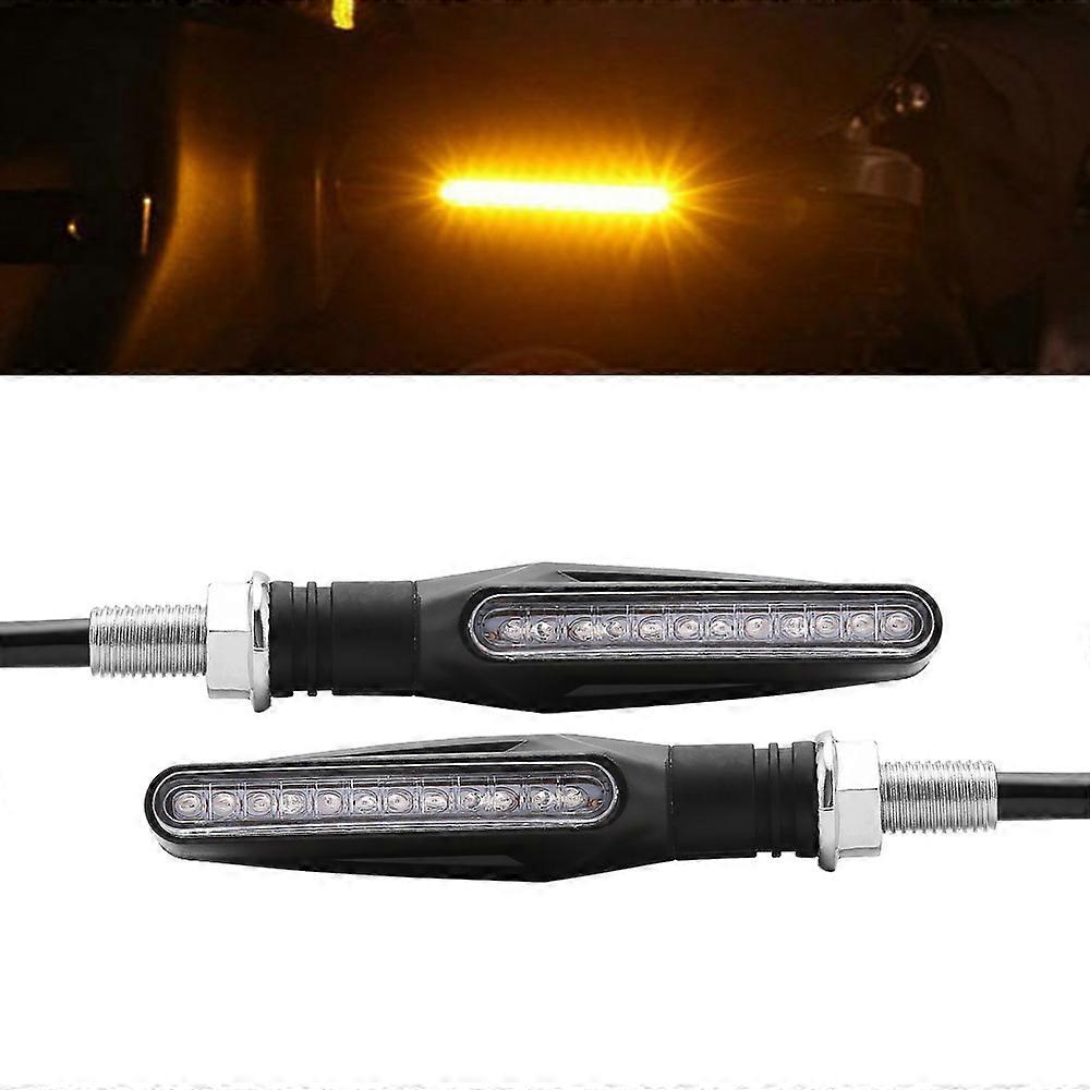 1/2pcs Motorcycle Light Soft Handle One Line LED Turn Signal Warning Light Suitable For Motorcycle Modification Accessories Lamp