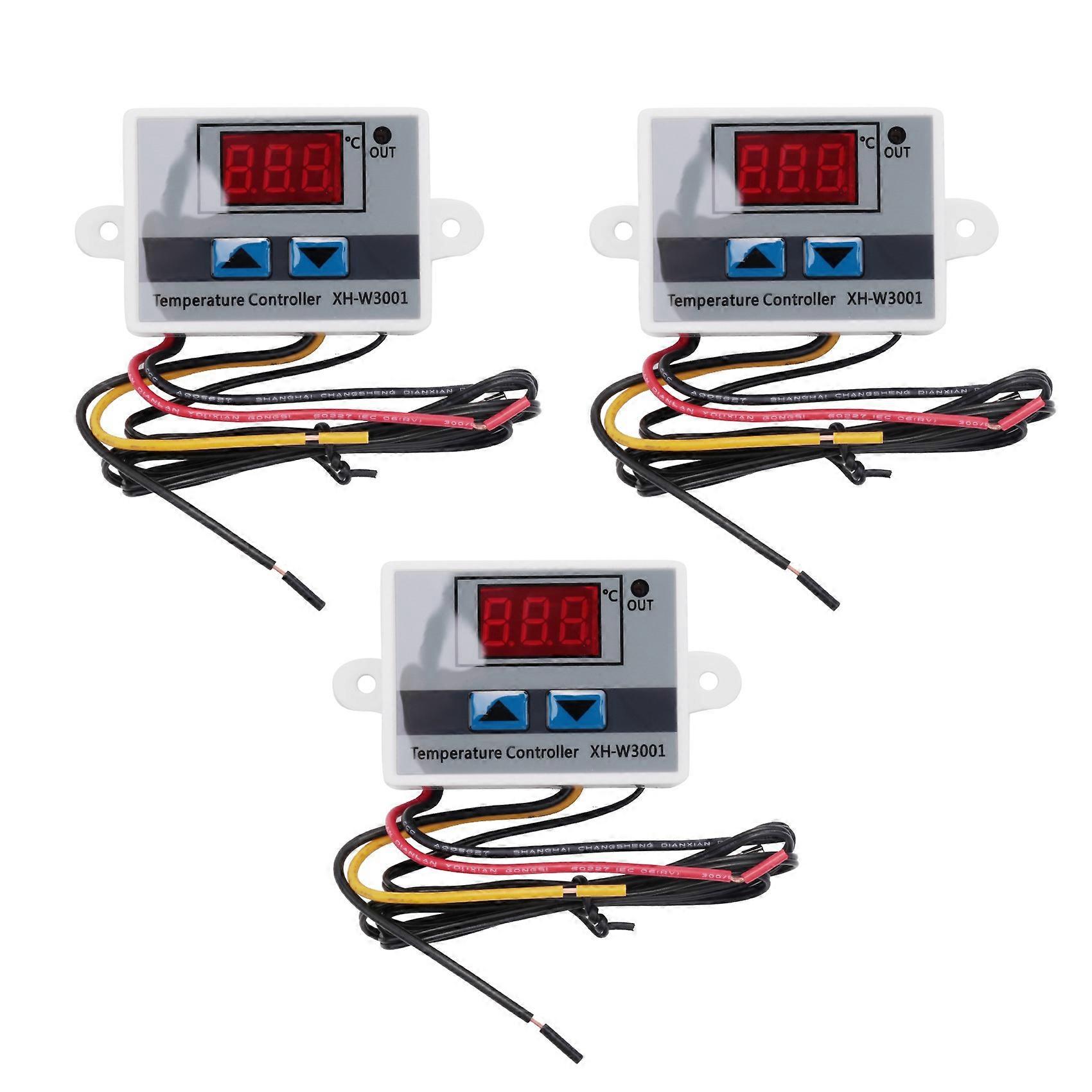 3Pcs XH-W3001 Digital LED Temperature Controller Module Digital Thermostat Switch Electronic Thermo