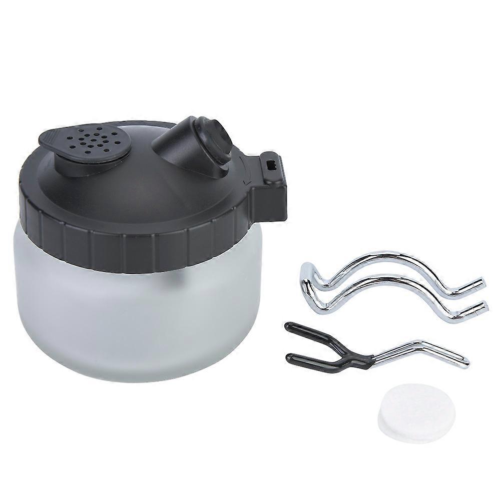 Airbrush Cleaning Pot Glass Steel and Plastic Made Paint Cleaning Jar(Matte Pot)
