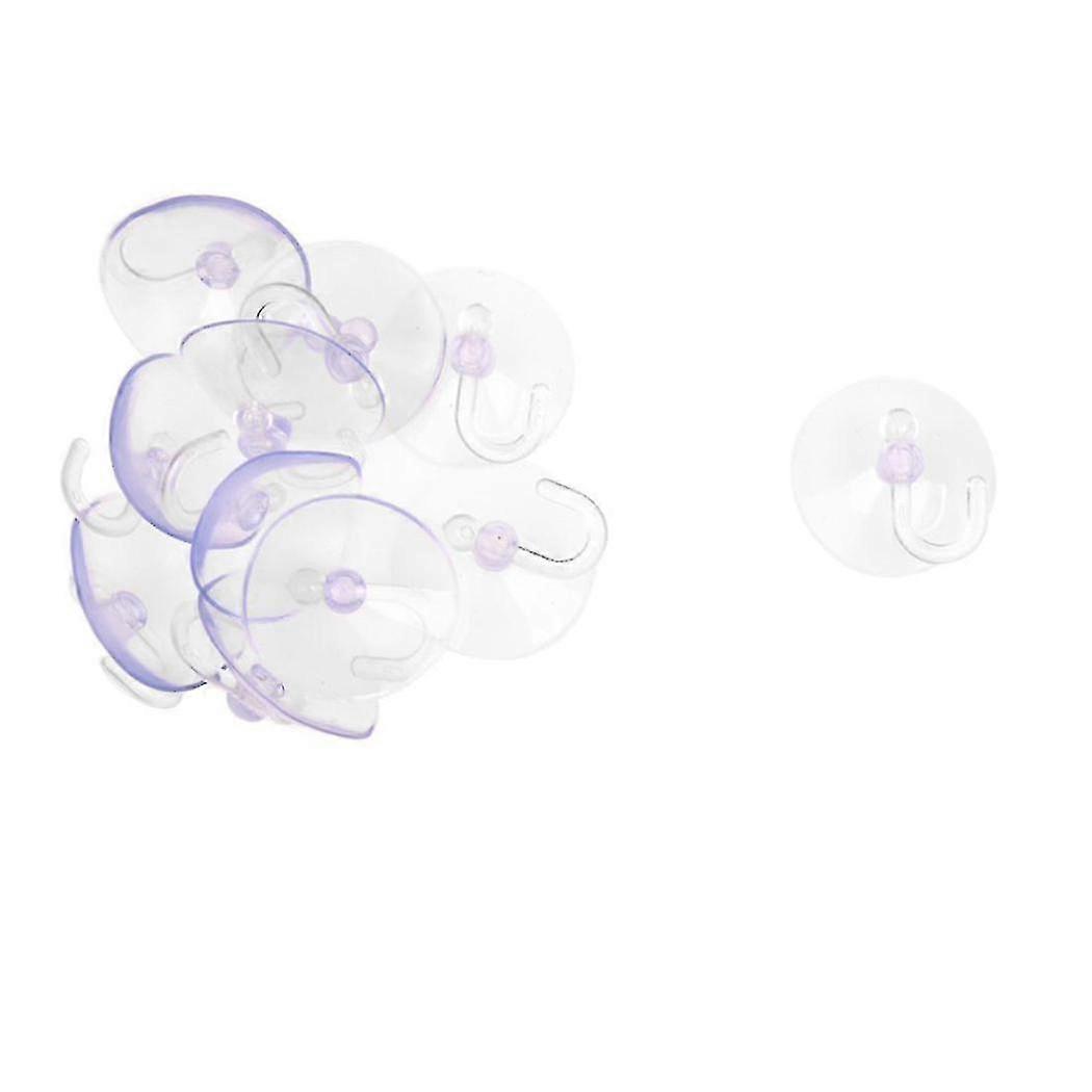 Pvc Plastic Suction Cup Hook 40mm 12 Pcs Clear Blue