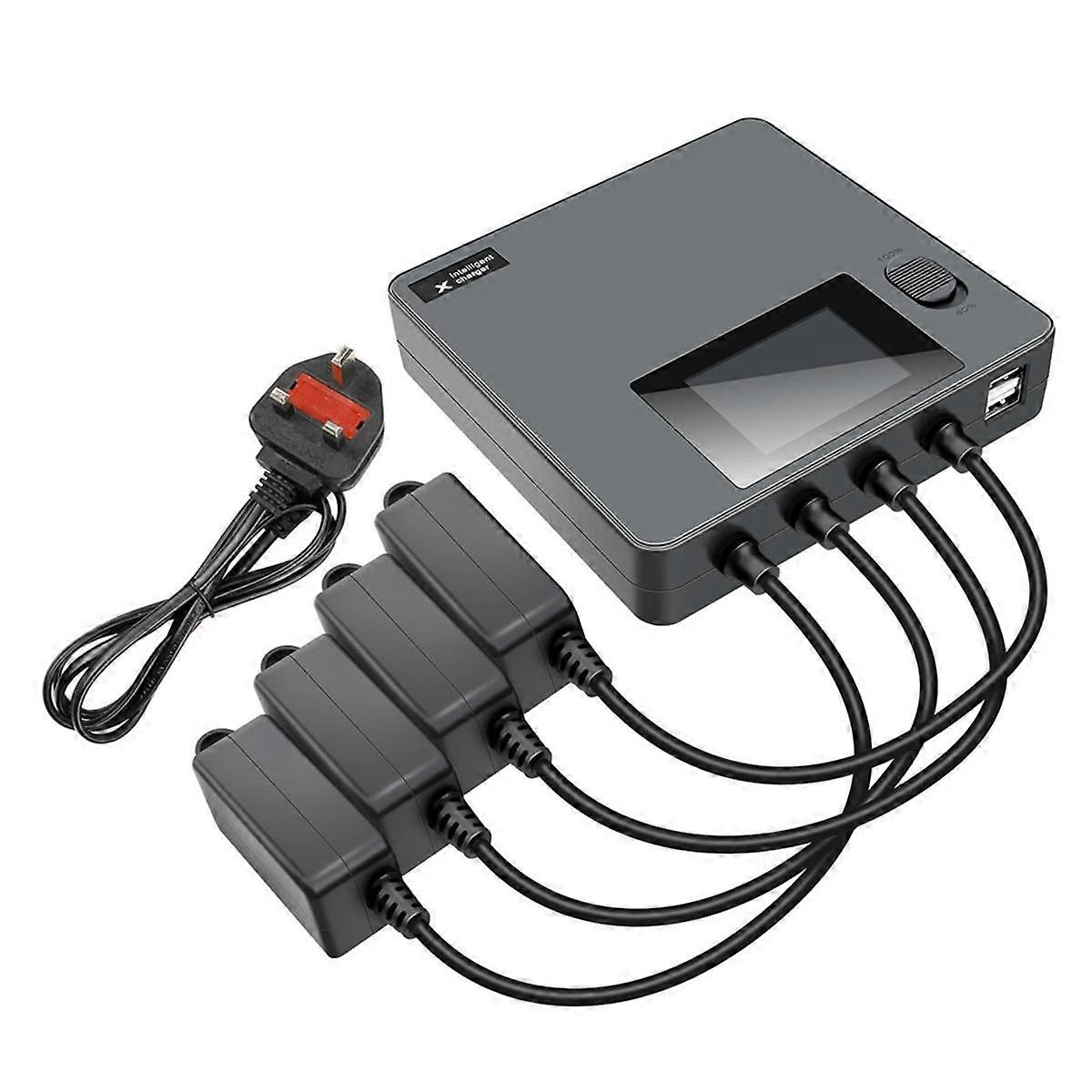 6 in 1 Digital Display Battery Charger for Mini 3/3 Pro/4 Pro Drone Fast Smart Battery Charger UK P
