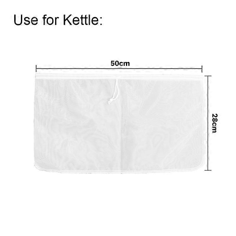 120 Micron Mesh Filter Bag With Drawstring Food Strainer Straining Bag All Grain Brew Bag Beer Hops Filter for Kettle Use