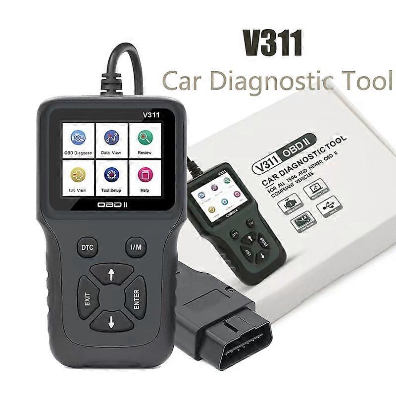 V311 OBD2 Instrument de diagnostic de panne automobile Écran couleur Lecteur de code multilingue Scanner
