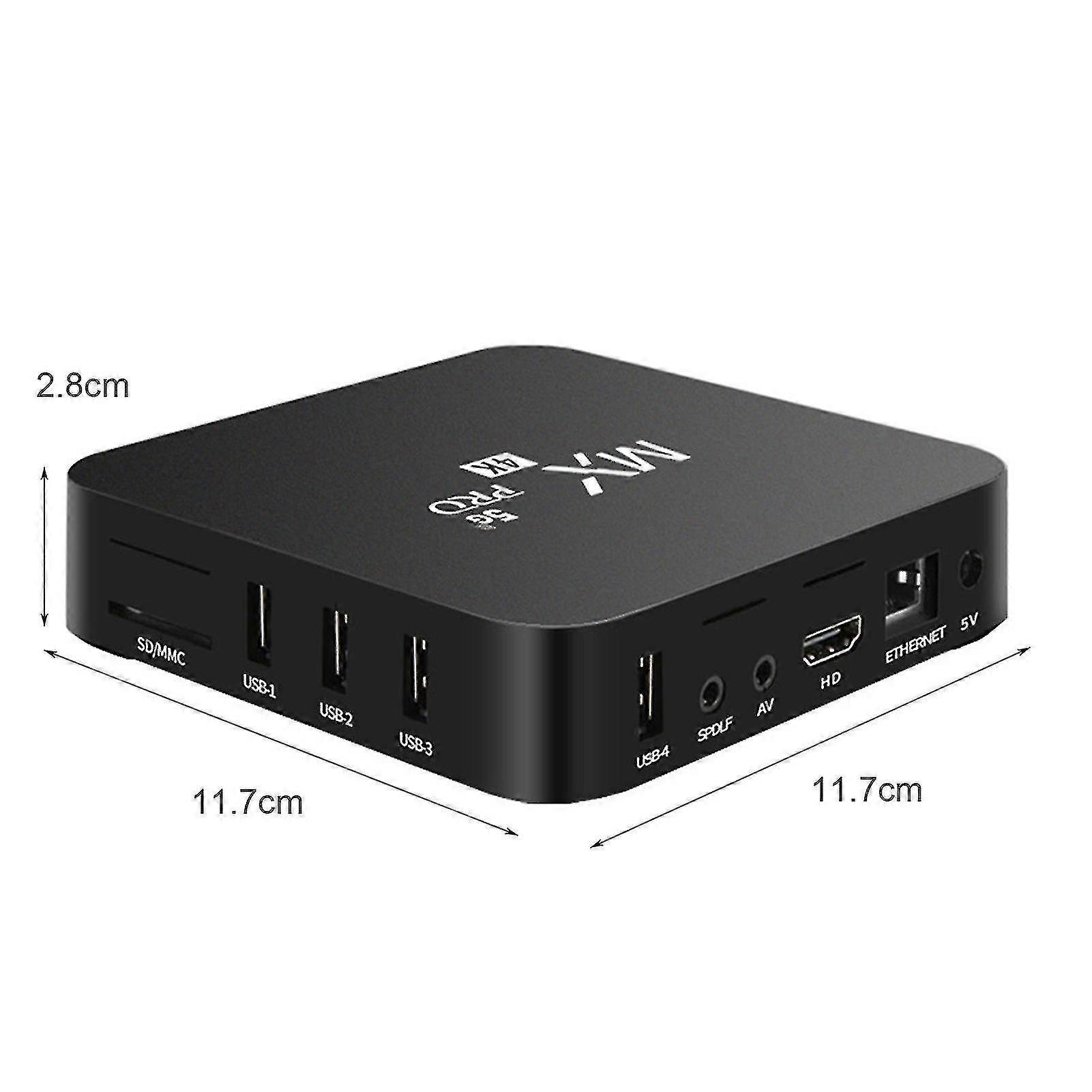 1set Mxqpro Tv Tuner Multifunctional Practical Abs 5g 4k Smart Set Top Box Tv Box For Home
