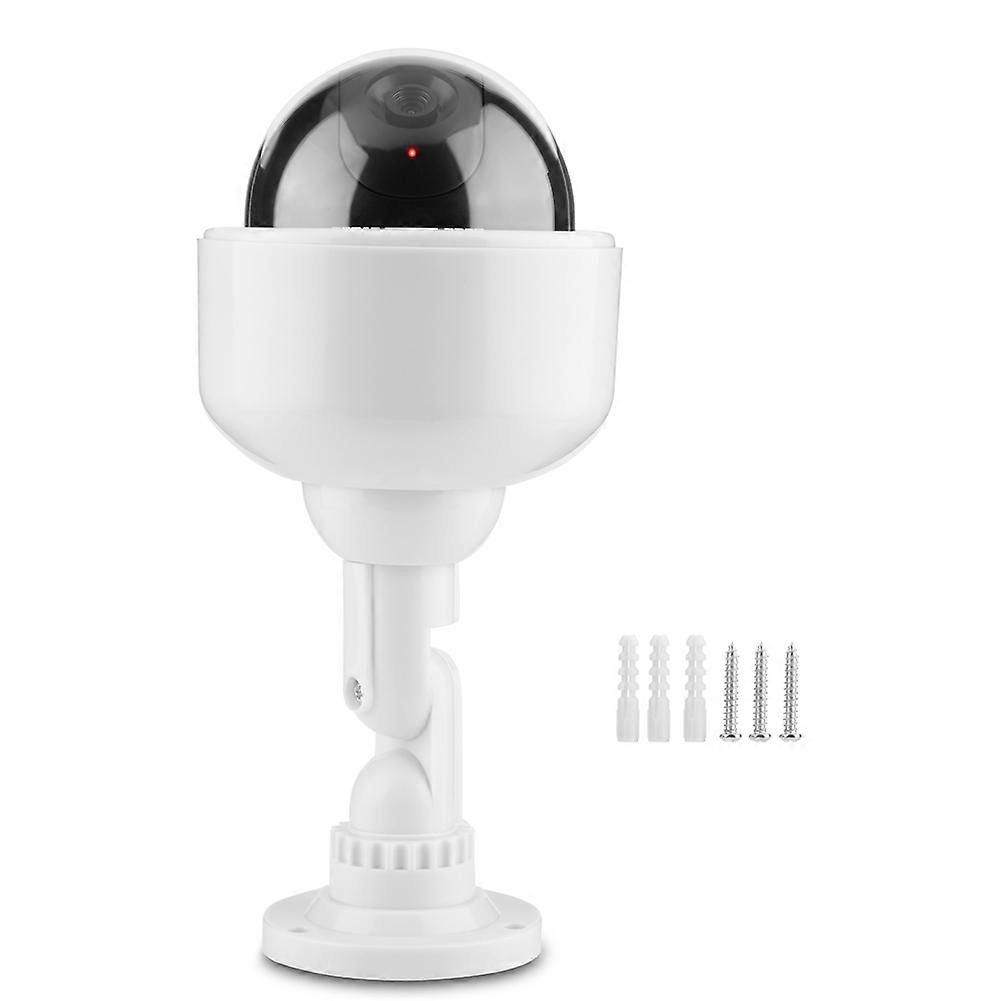 Dummy Security Camera Dome Shape Blinking Fake Security Camera 360 Rotation Camera
