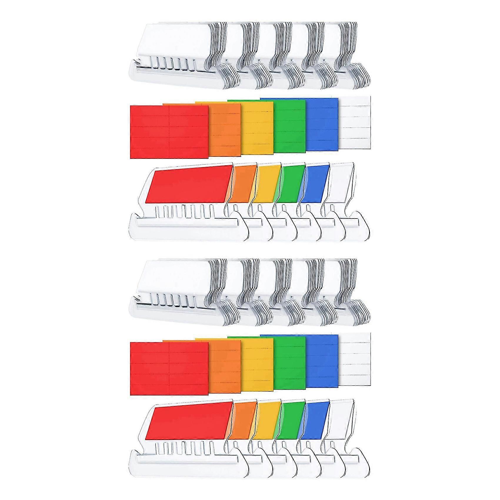 240 Sets File Document Tabs 2 Inch Hanging Folder Tabs And Multicolor Inserts For Quick Identificat