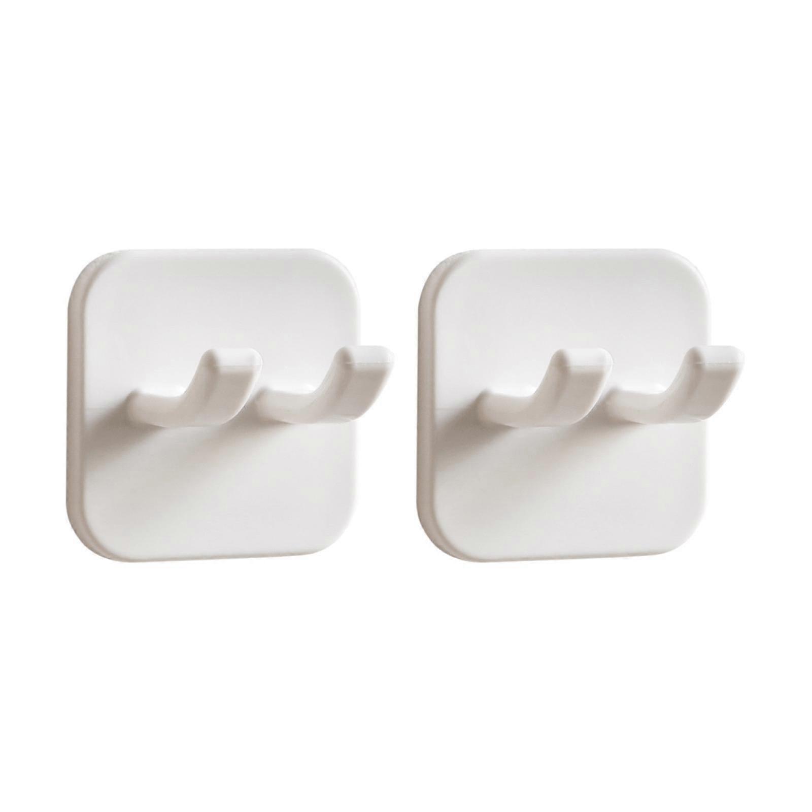 2pcs Punch-free Plug Hook Creative Wire Kitchen Socket Storage Rack Double Hook