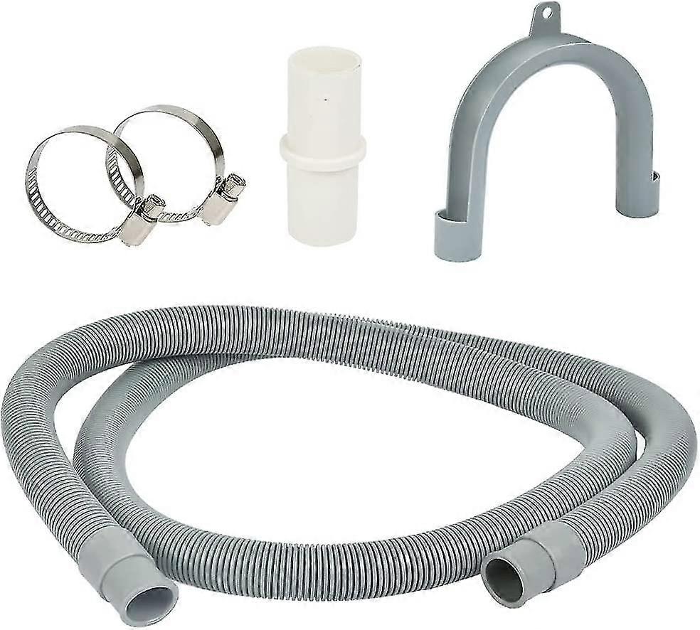 Drain Hose Extension For Washing Machine Hose, 1.5m Universal Drain Hose Extension Hose, Straight Fitting, Washing Machine Extension Kit, Inner Diamet
